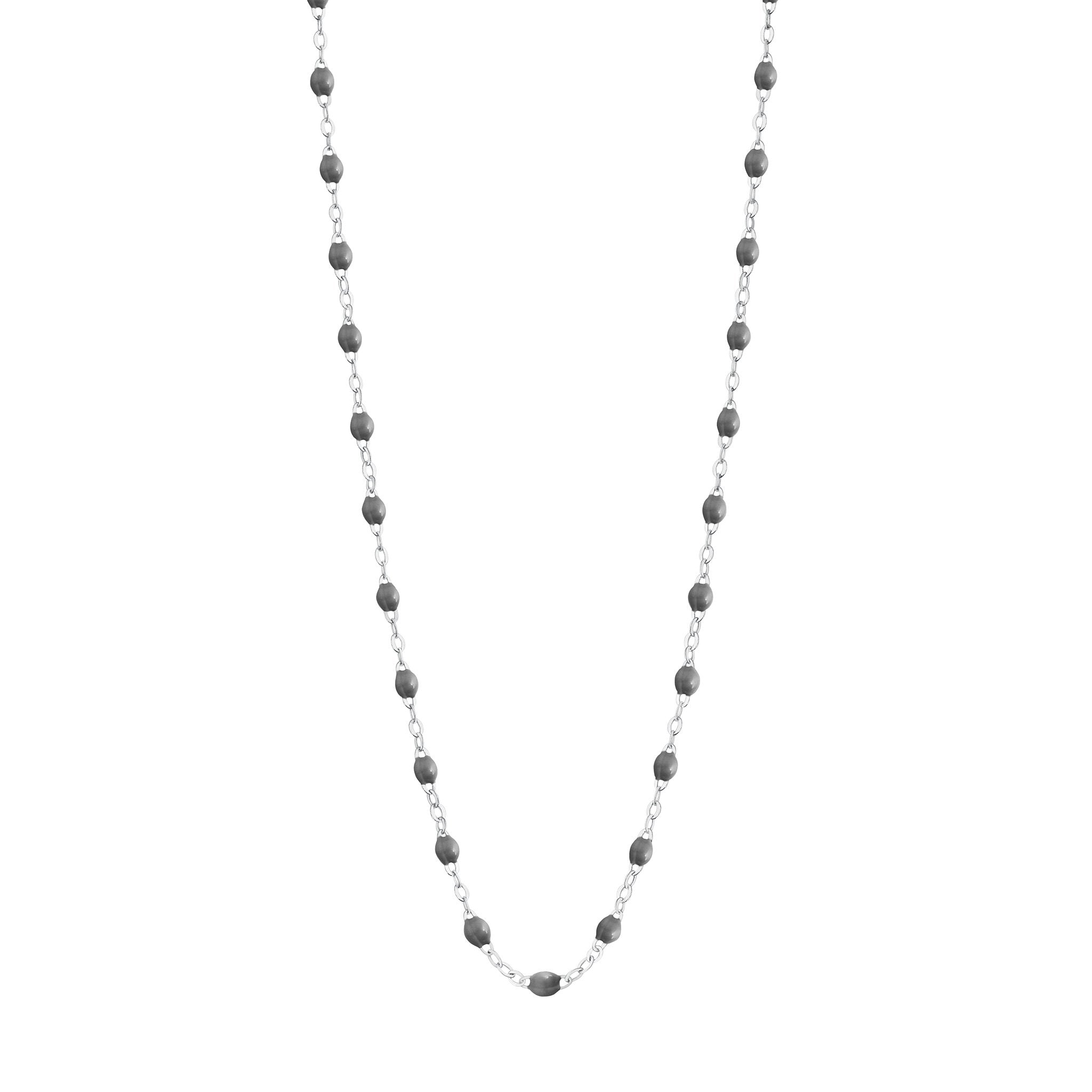 Collier gris foncé Classique Gigi, or blanc, 45 cm classique gigi Référence :  b1gi001g1945xx -1