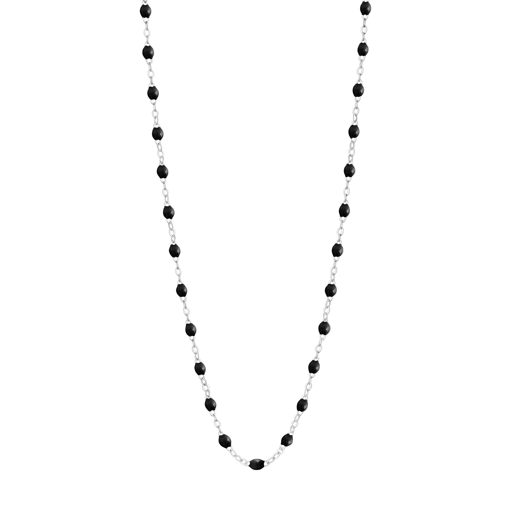 Collier noir Classique Gigi, or blanc, 42 cm classique gigi Référence :  b1gi001g2042xx -1
