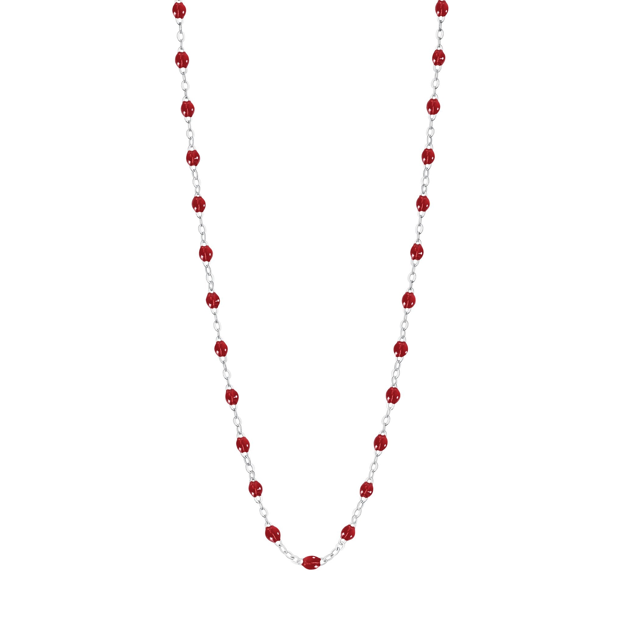 Collier rouge Classique Gigi, or blanc, 42 cm classique gigi Référence :  b1gi001g3042xx -1
