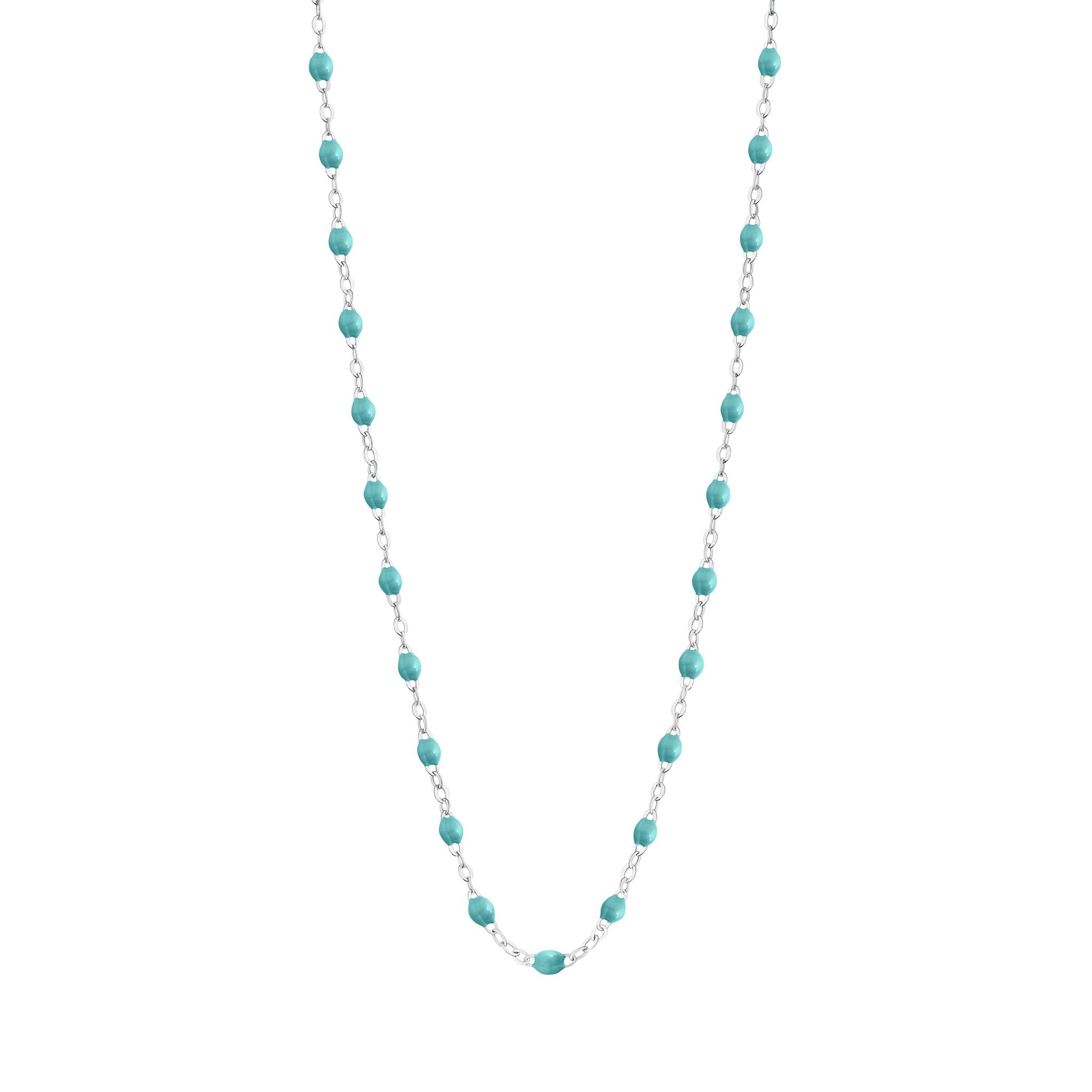 Collier turquoise vert Classique Gigi, or blanc, 42 cm classique gigi Référence :  b1gi001g3342xx -1