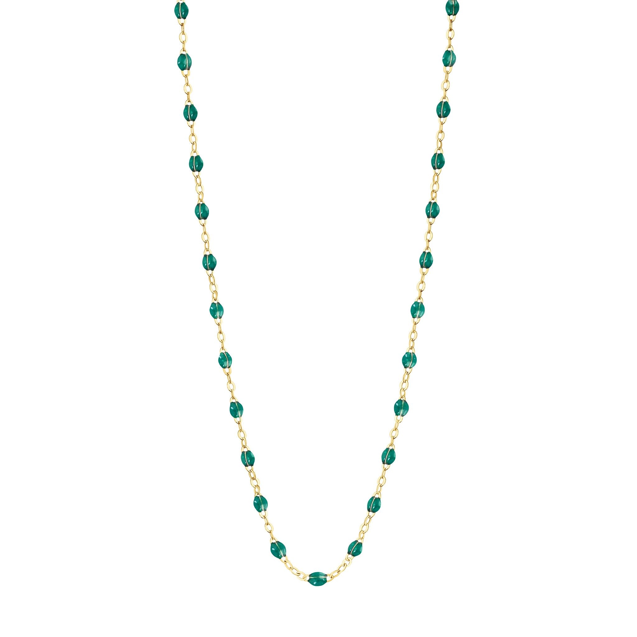 Collier émeraude Classique Gigi, or jaune, 42 cm