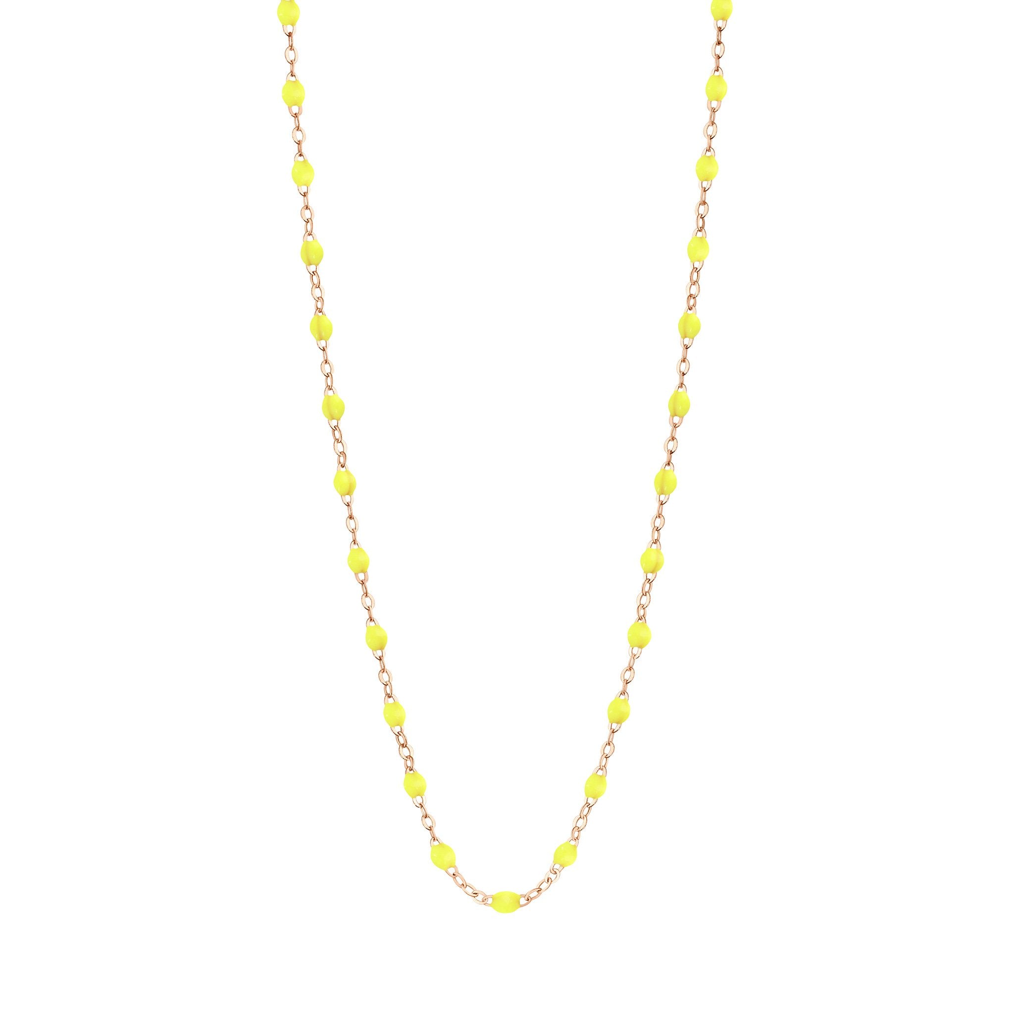 Collier jaune fluo Classique Gigi, or rose, 42 cm classique gigi Référence :  b1gi001r1842xx -1
