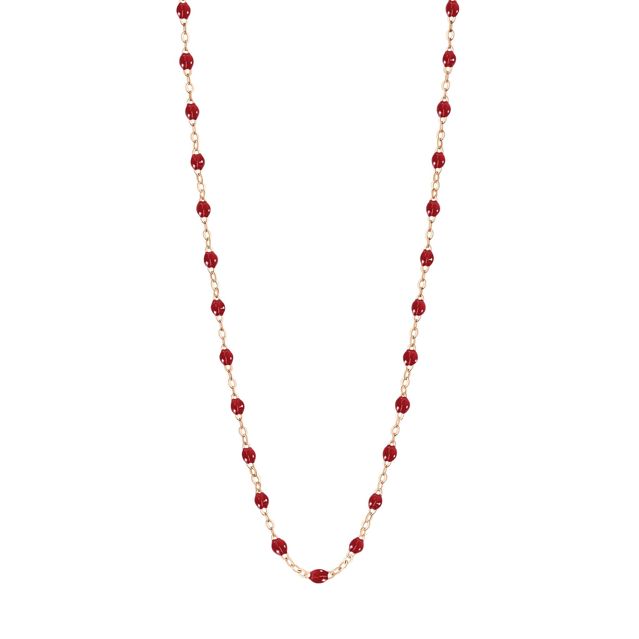 Collier rouge Classique Gigi, or rose, 42 cm classique gigi Référence :  b1gi001r3042xx -1