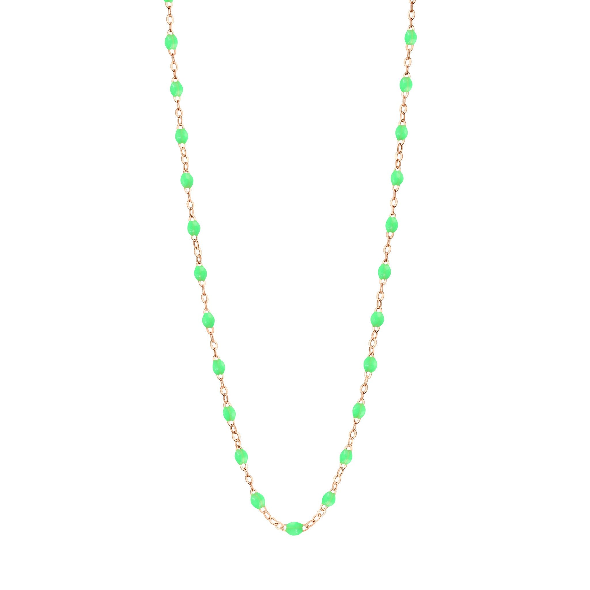 Collier vert fluo Classique Gigi, or rose, 42 cm classique gigi Référence :  b1gi001r3642xx -1