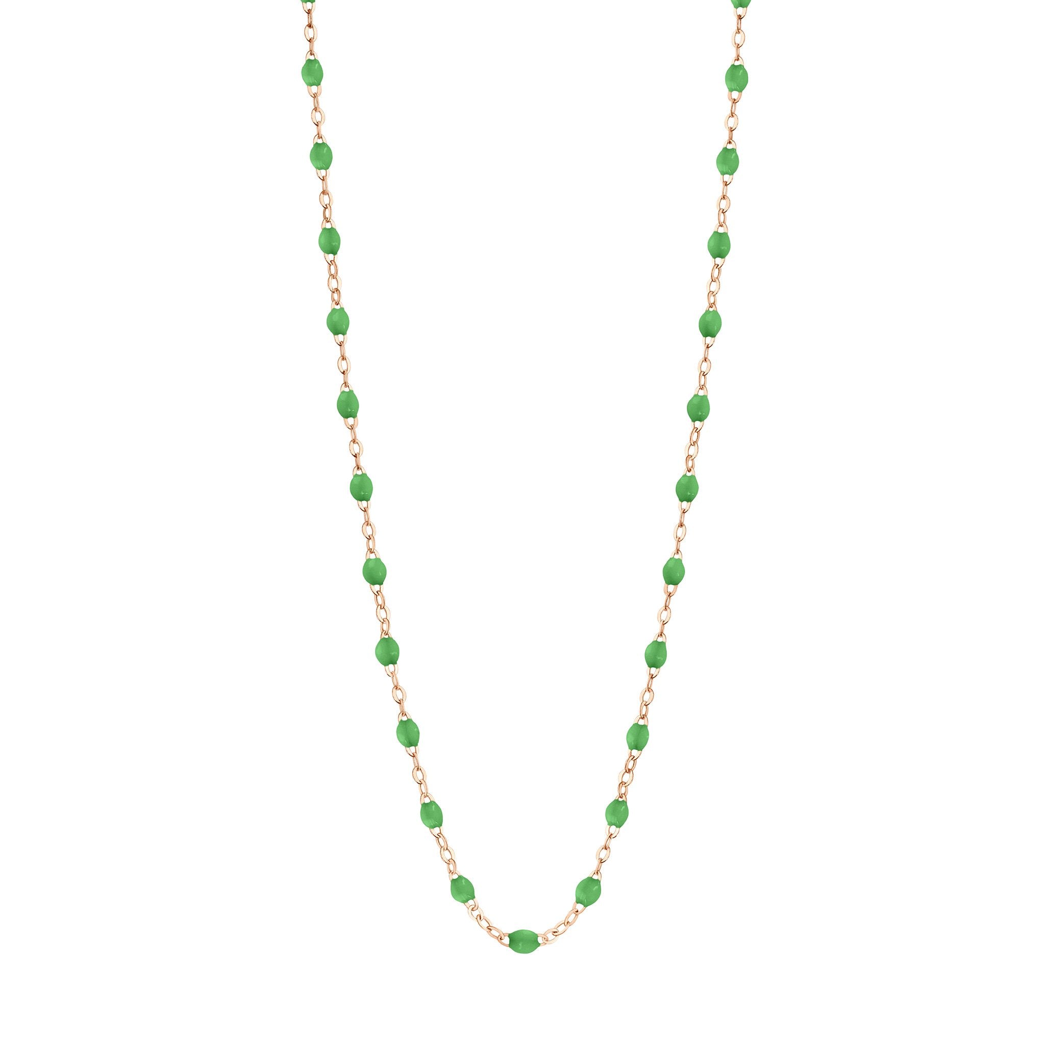 Collier prairie Classique Gigi, or rose, 42 cm