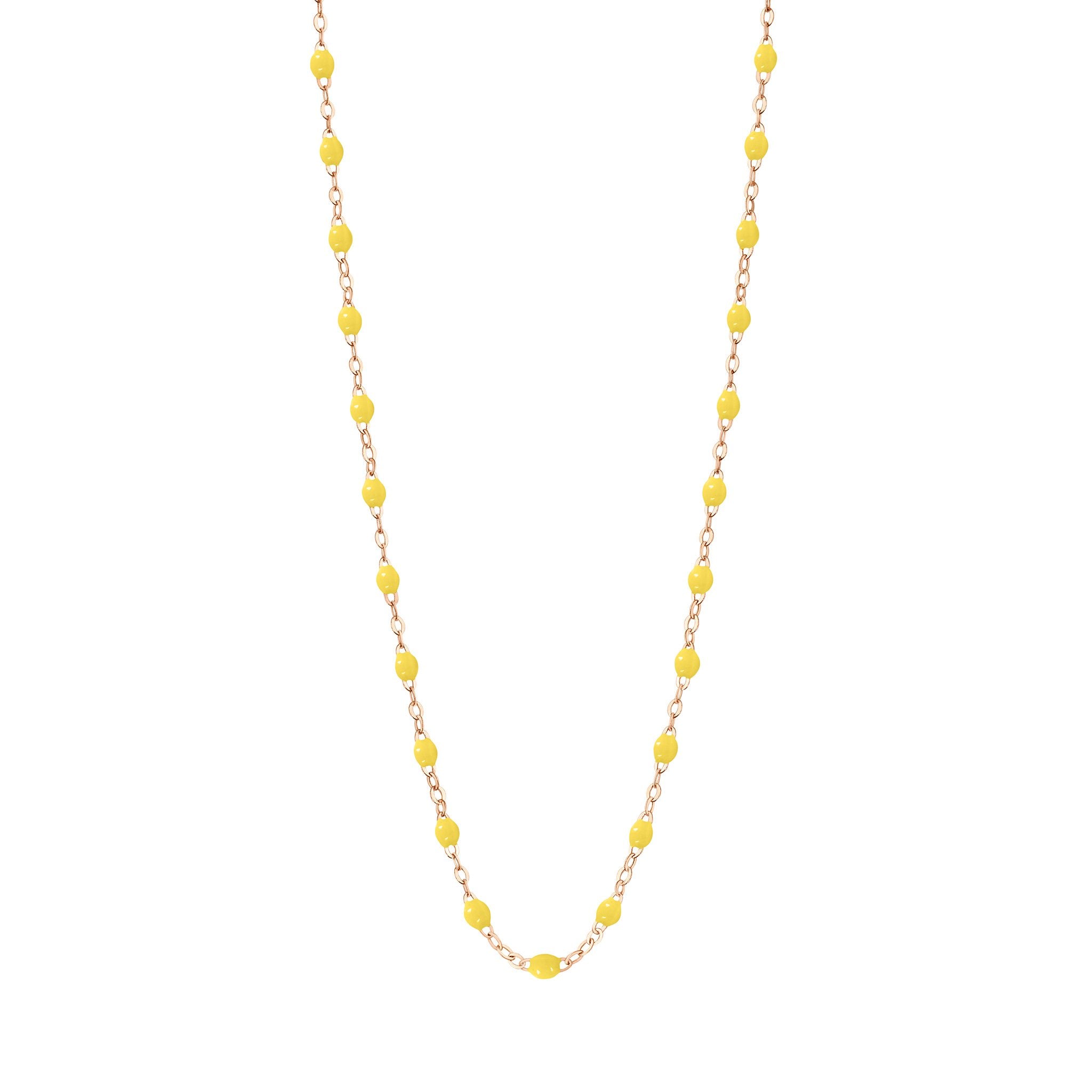 Collier citron Classique Gigi, or rose, 42 cm