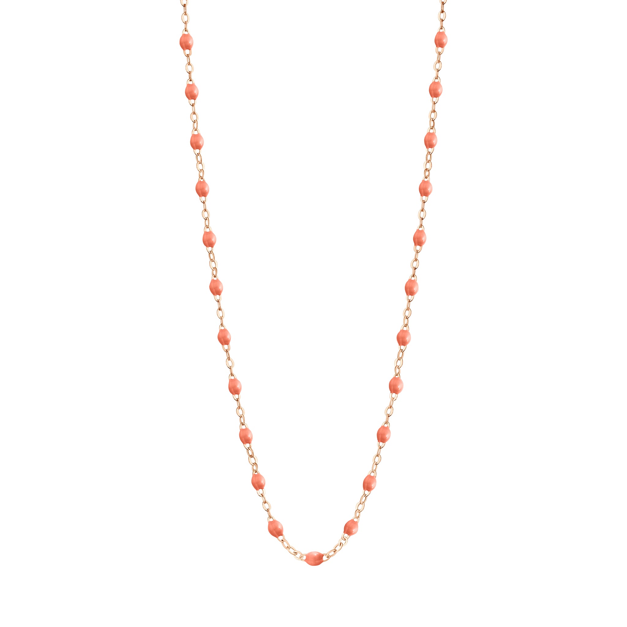 Collier saumon Classique Gigi, or rose, 42 cm