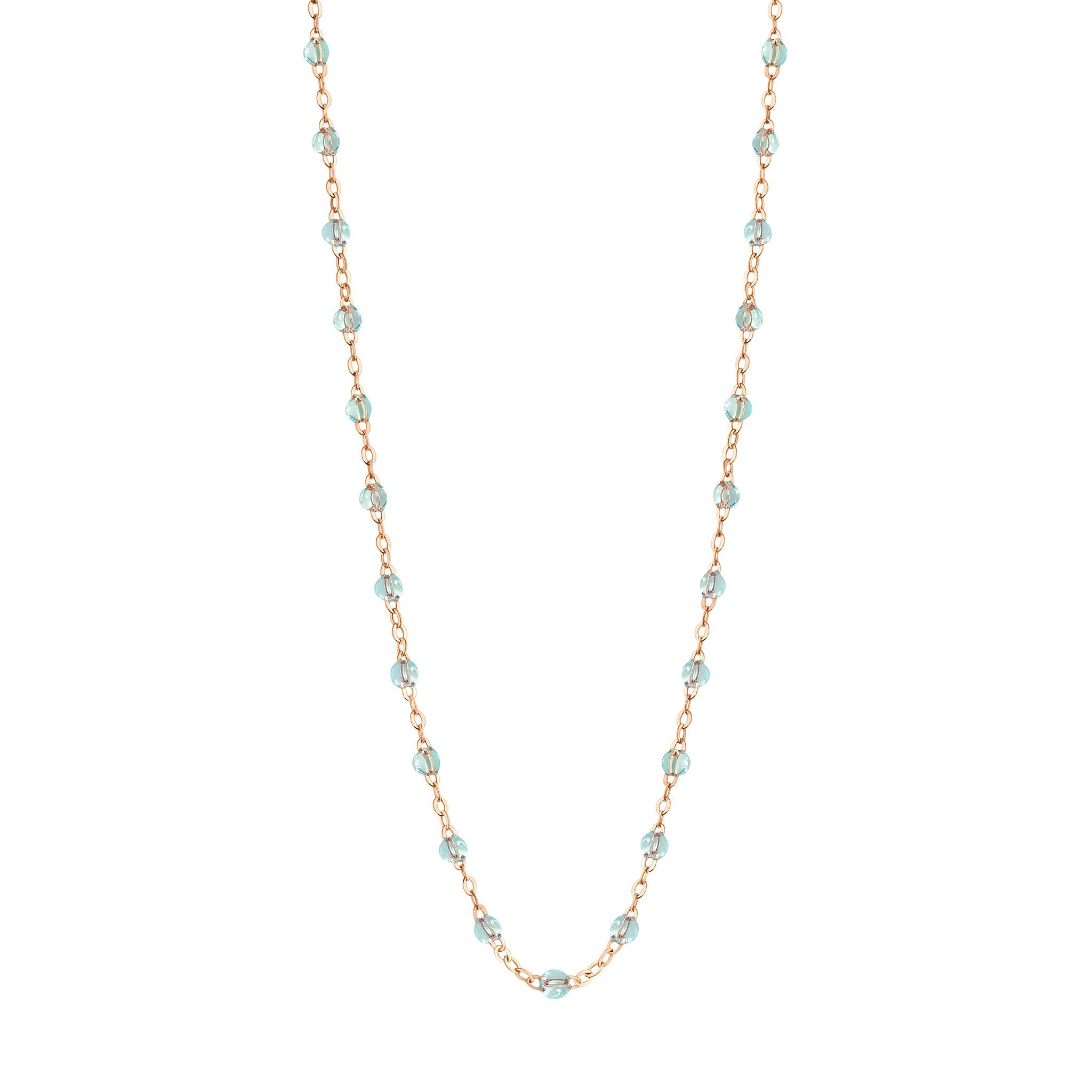 Collier ice Classique Gigi, or rose, 45 cm