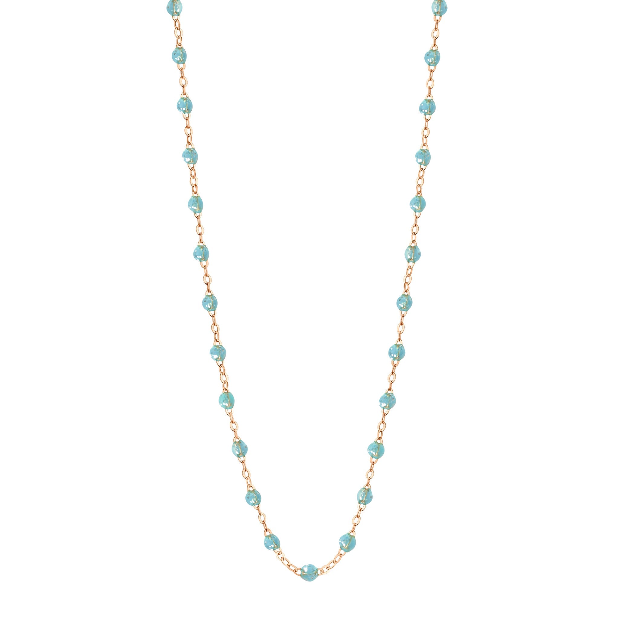 Collier aqua Classique Gigi, or rose, 42 cm