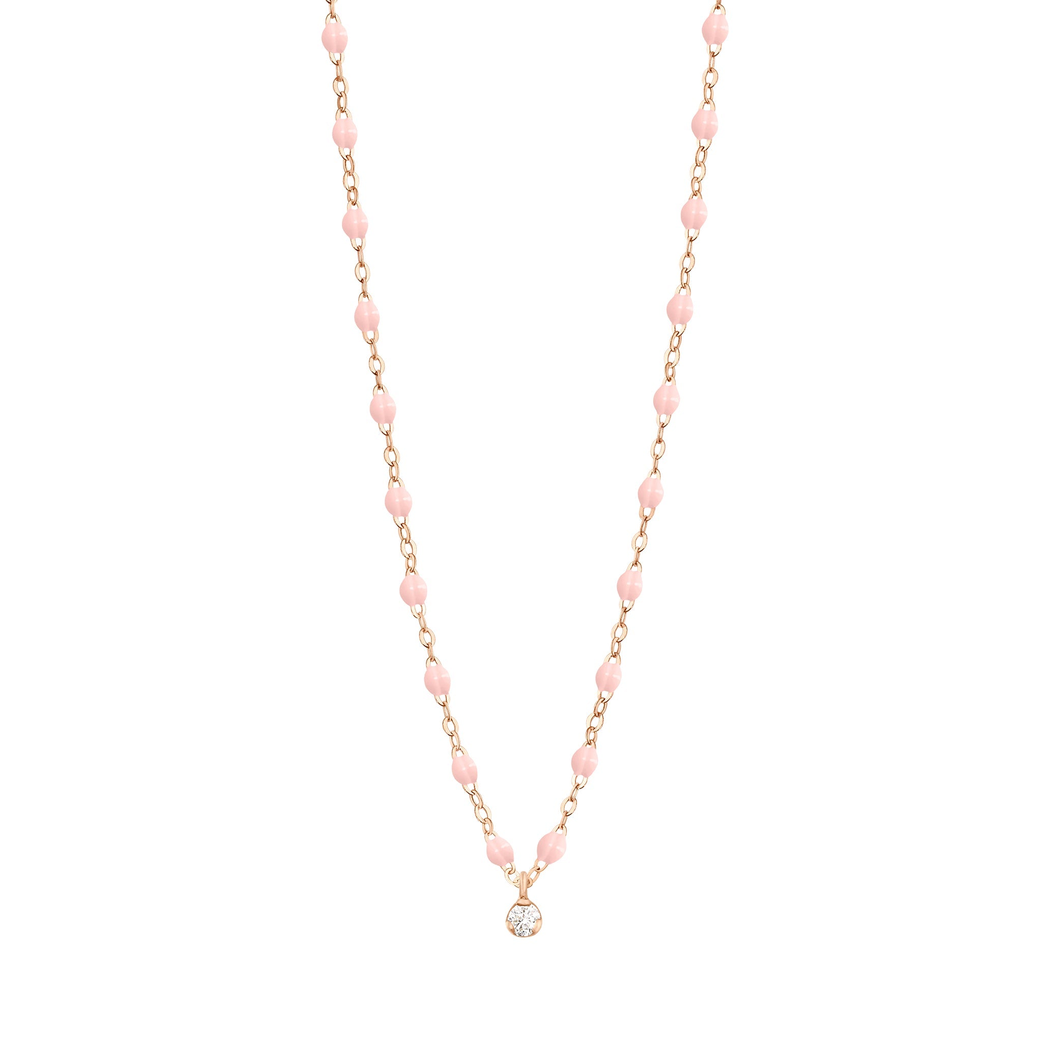 Collier rose bébé Gigi Suprême, or rose, 1 diamant, 42 cm gigi suprême Référence :  b1gs001r2842di -1