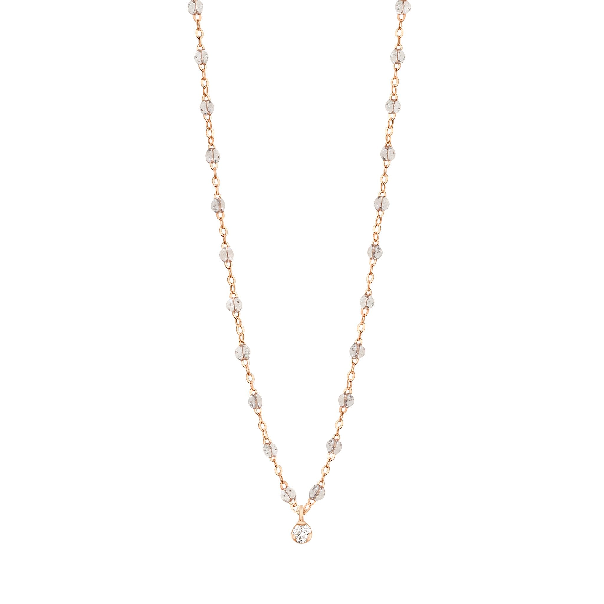 Collier sparkle Gigi Suprême, or rose, 1 diamant, 42 cm gigi suprême Référence :  b1gs001r4942di -1