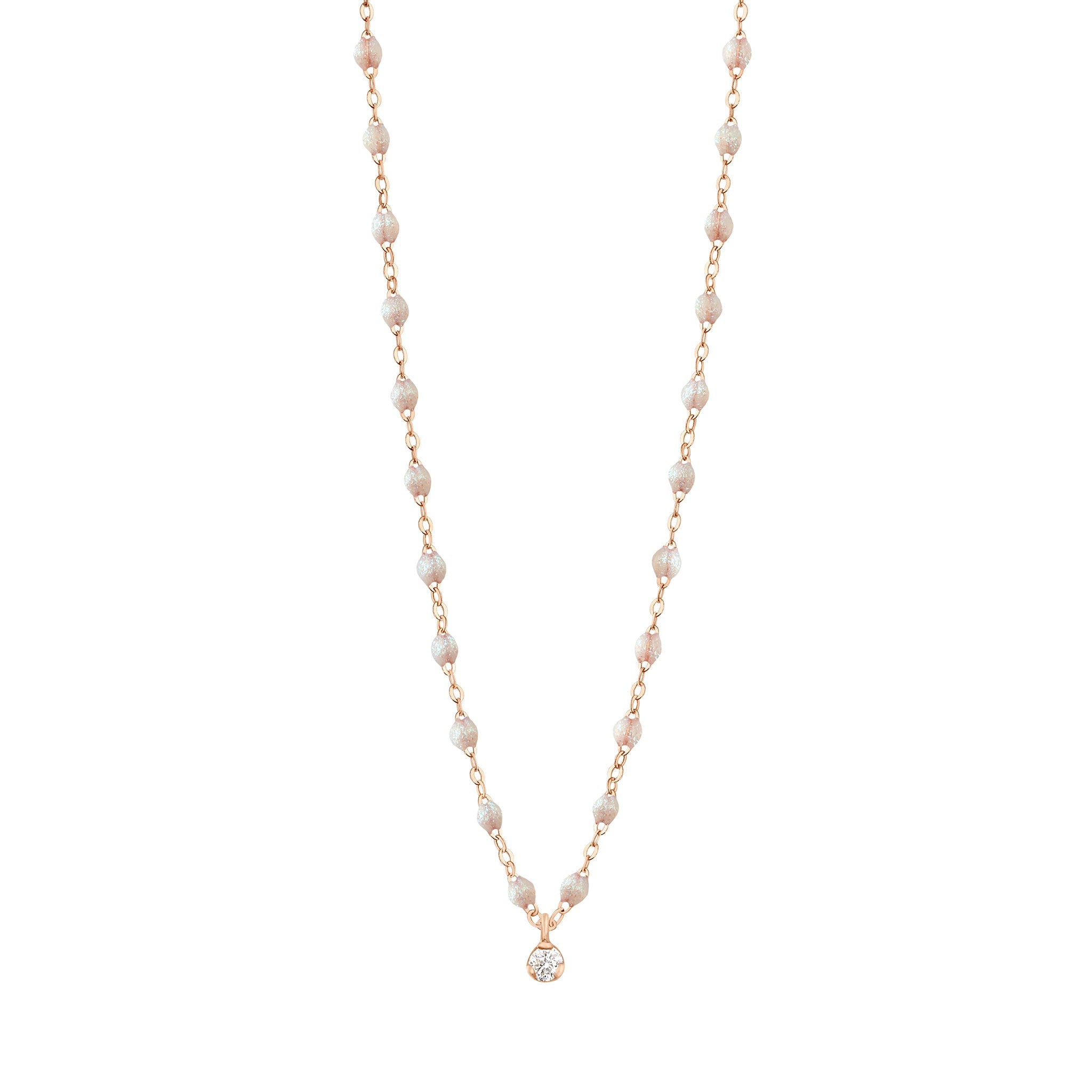 Collier opale Gigi Suprême, or rose, 1 diamant, 42 cm gigi suprême Référence :  b1gs001r6142di -1