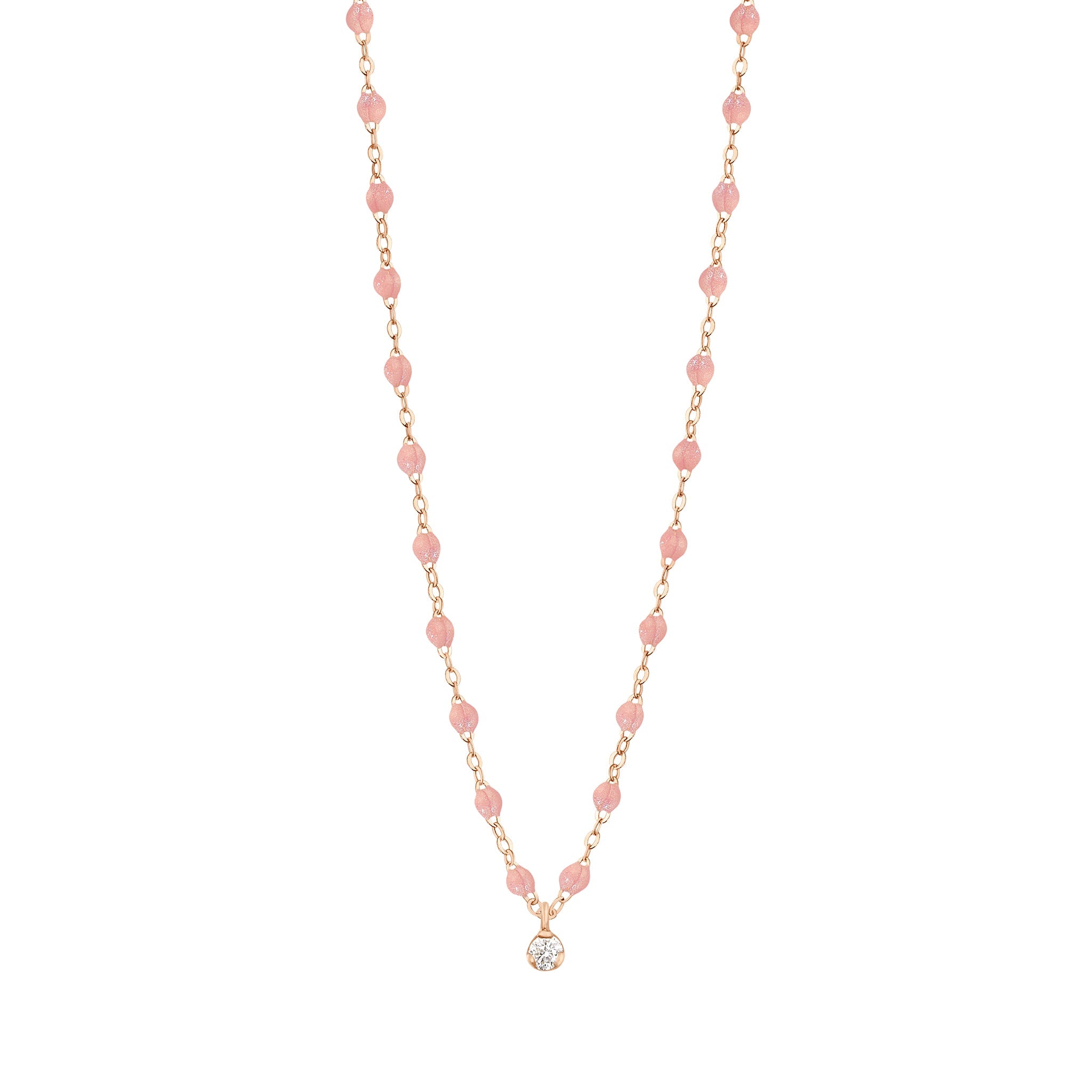 Collier blush Gigi Suprême, or rose, 1 diamant, 42 cm gigi suprême Référence :  b1gs001r6342di -1