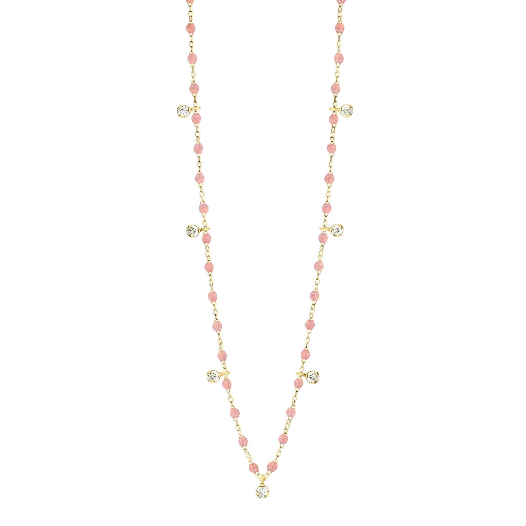 Collier blush Gigi Suprême, or jaune, 7 diamants, 50 cm gigi suprême Référence :  b1gs007j6350di -1