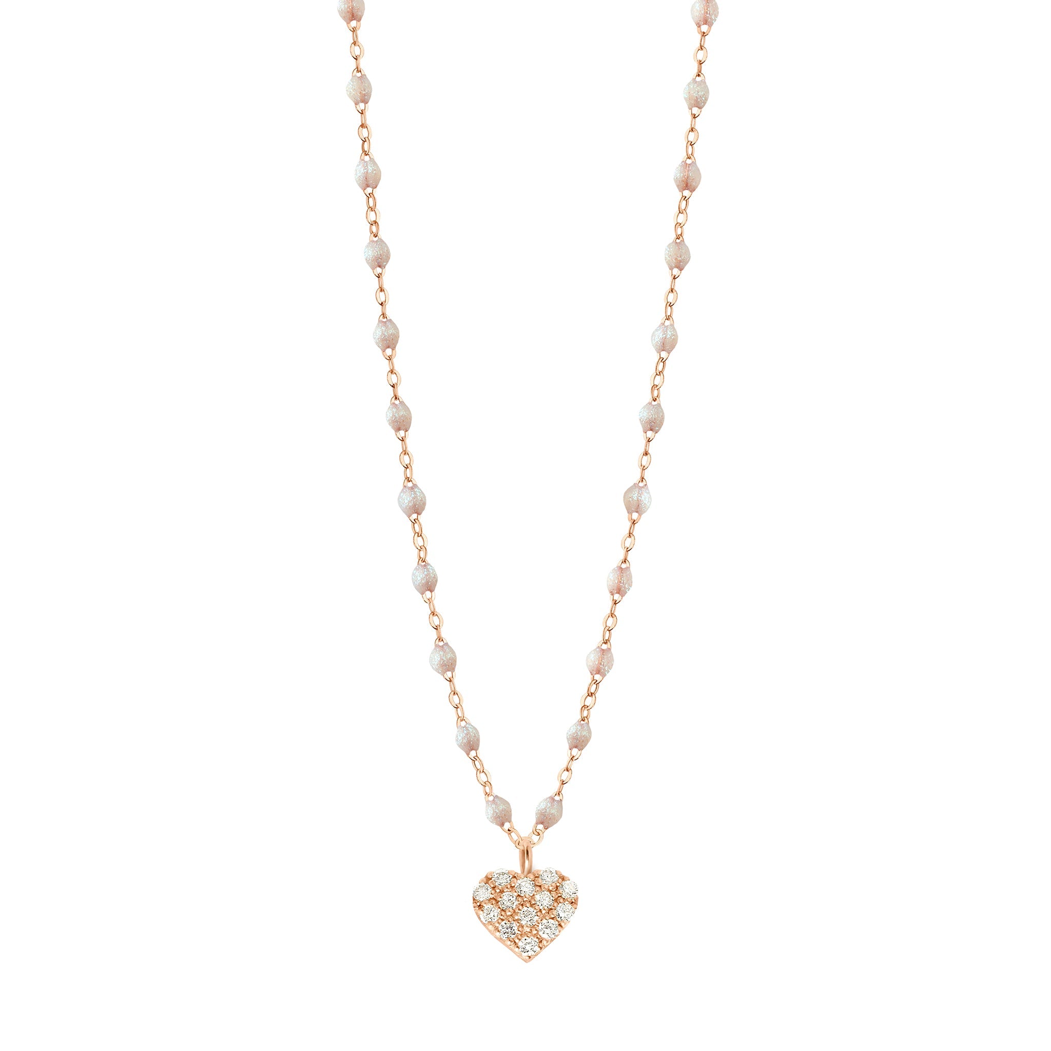 Collier opale In Love, diamants, or rose, 42 cm in love Référence :  b1il001r6142di -1