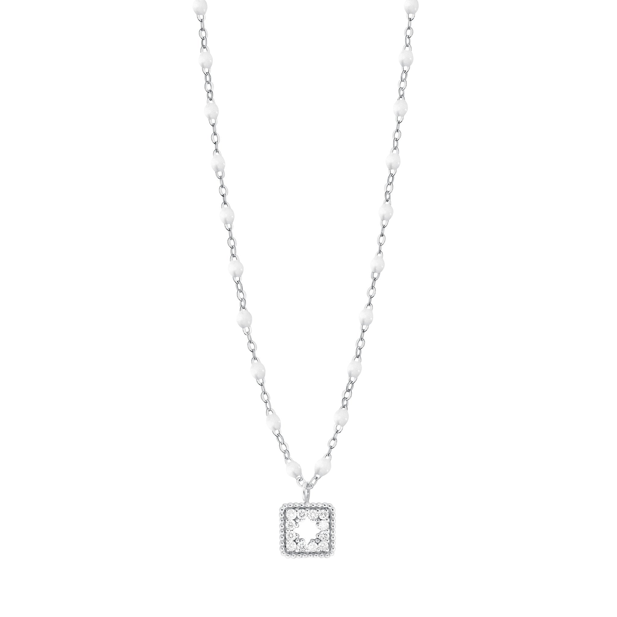 Collier blanc Trésor, diamants, or blanc, 42 cm pirate Référence :  b1tr001g0142di -1