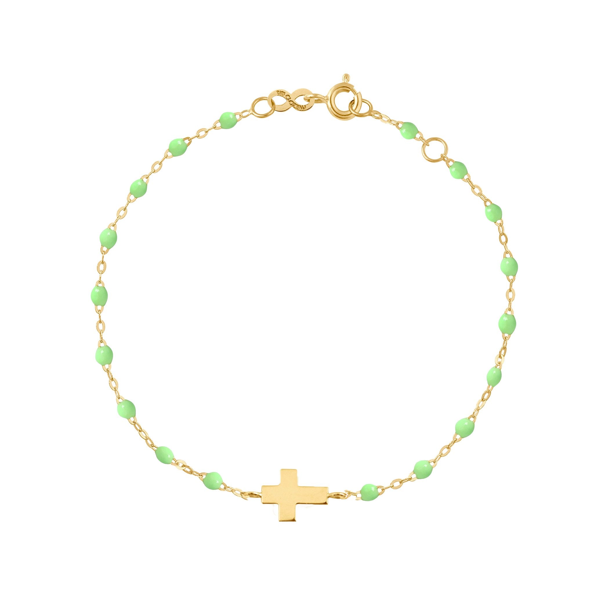 Bracelet anis Croix, or jaune, 17cm madone Référence :  b3co001j5417xx -1