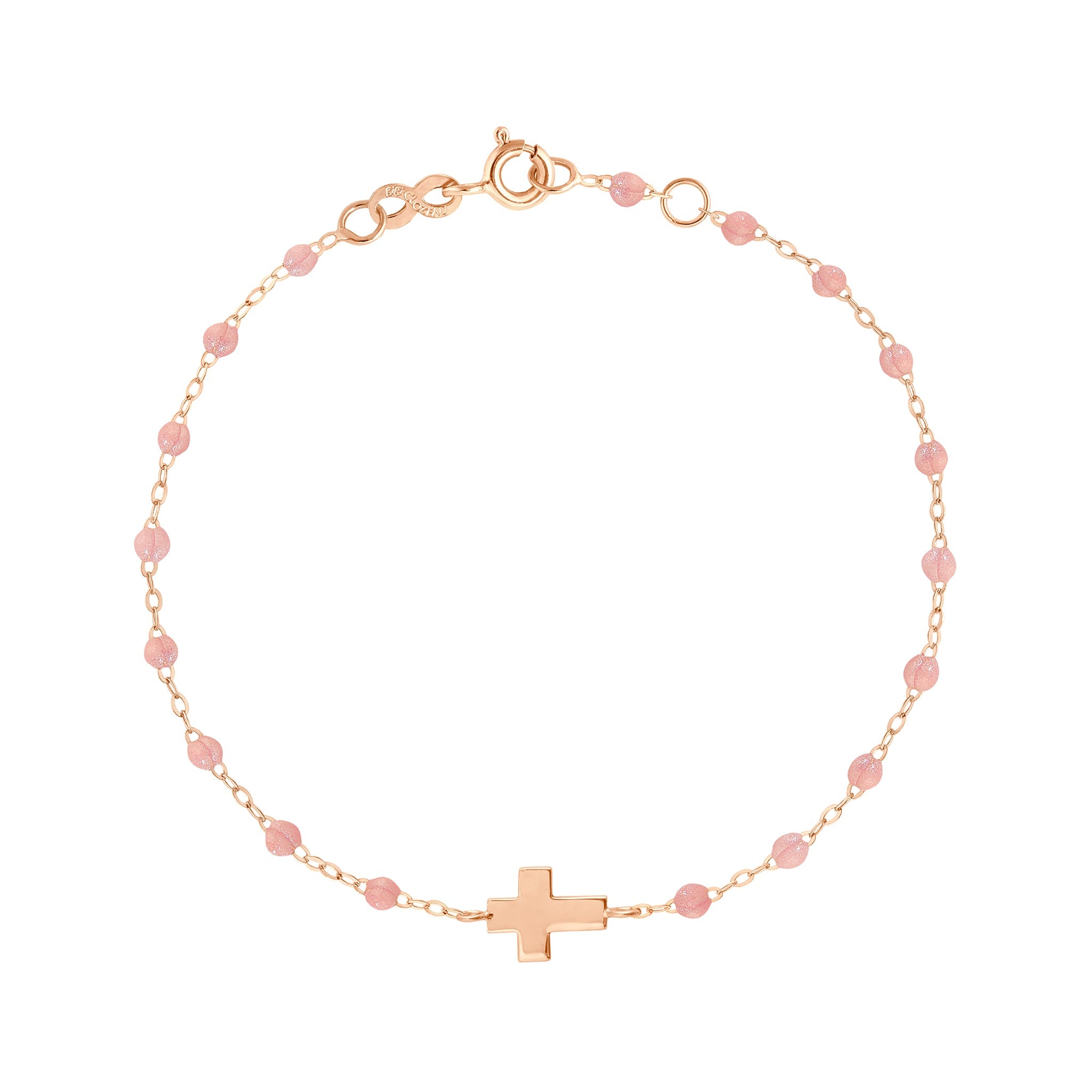 Bracelet blush Croix, or rose, 17 cm madone Référence :  b3co001r6317xx -1