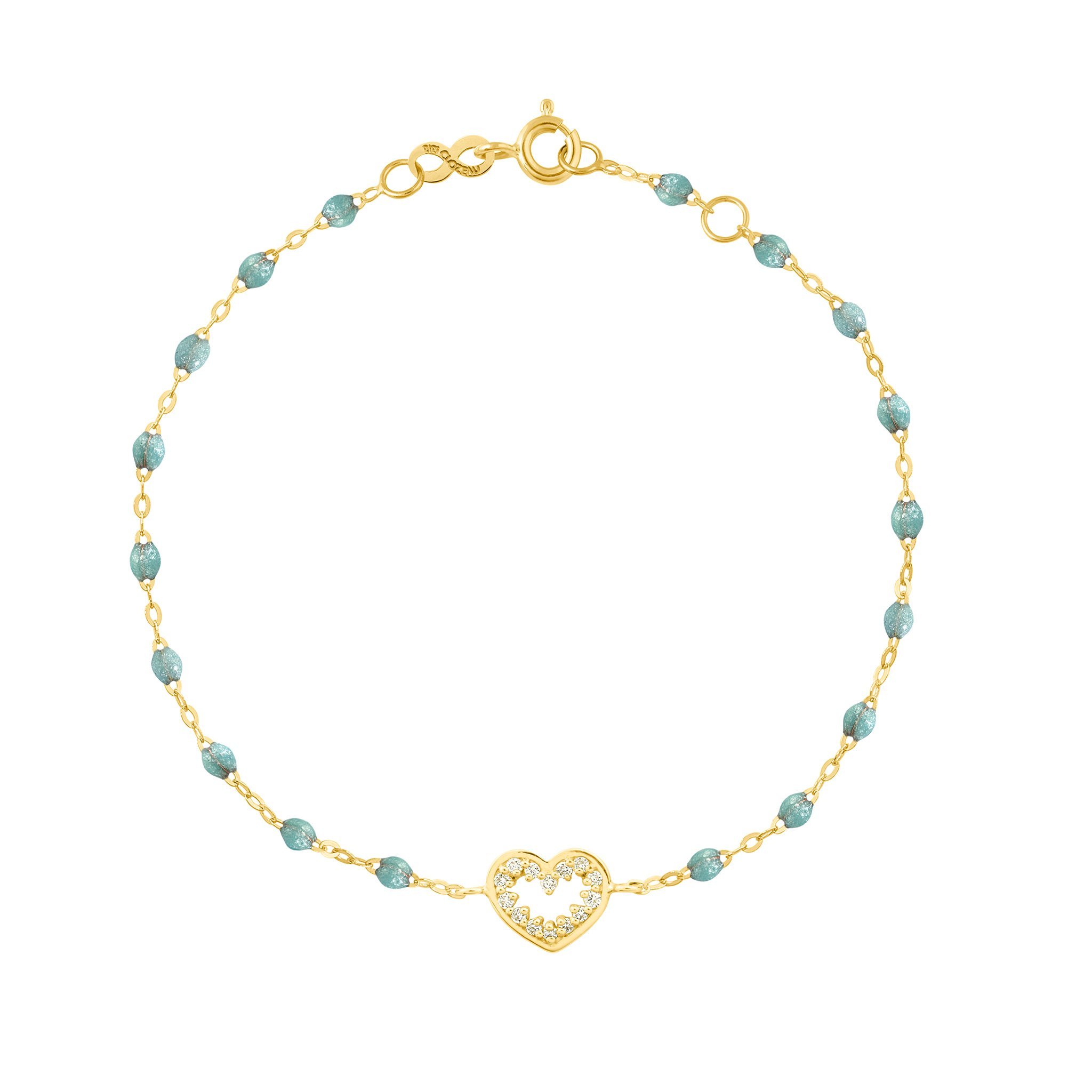 Bracelet glacier Cœur Suprême, diamants, or jaune, 17 cm  Référence :  b3cs001j5517di -1