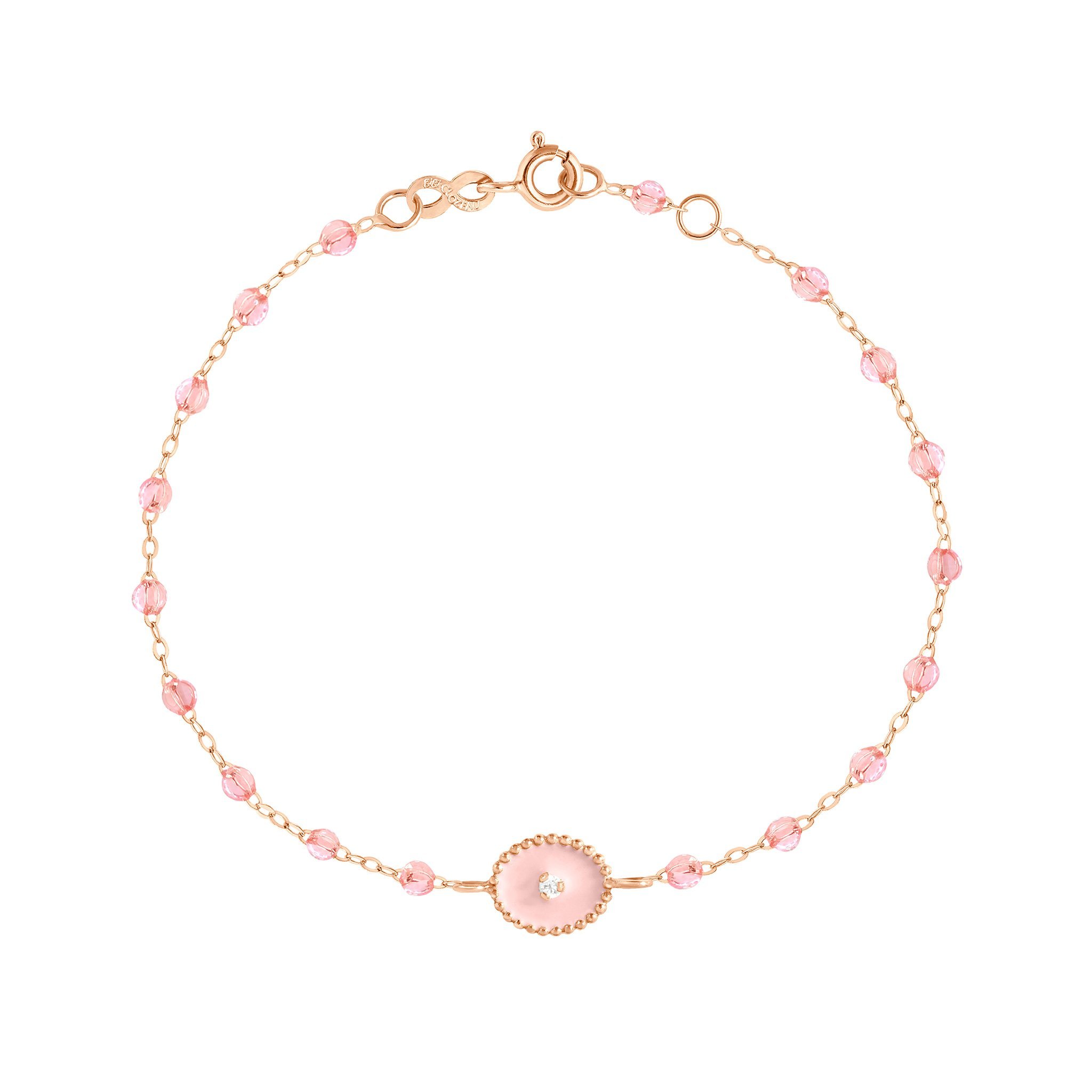 Bracelet rosée Etoile du Nord diamant, or rose, 17 cm