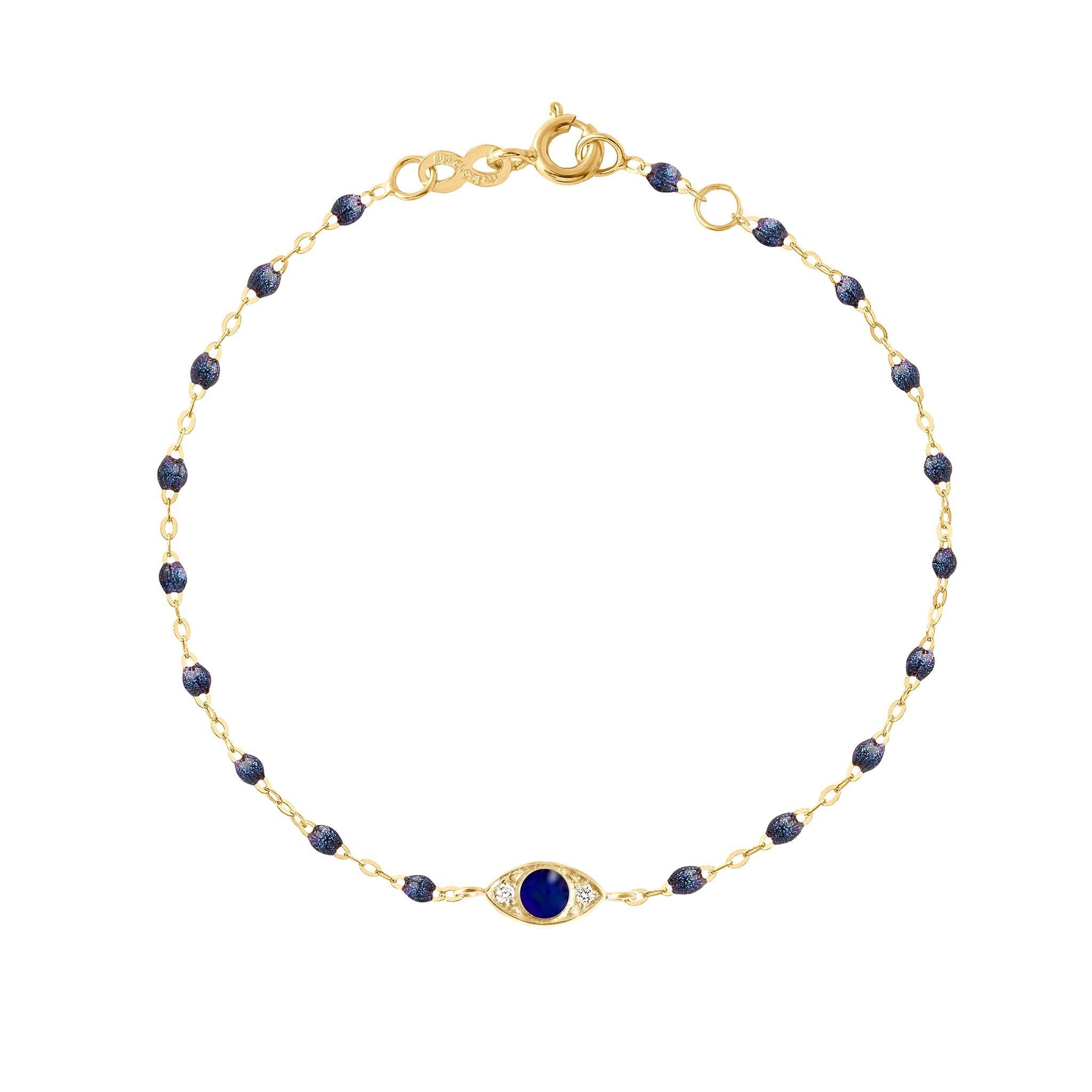 Bracelet Classique Gigi Eye nuit, or jaune, diamants, 17 cm voyage Référence :  b3ey003j5017di -1