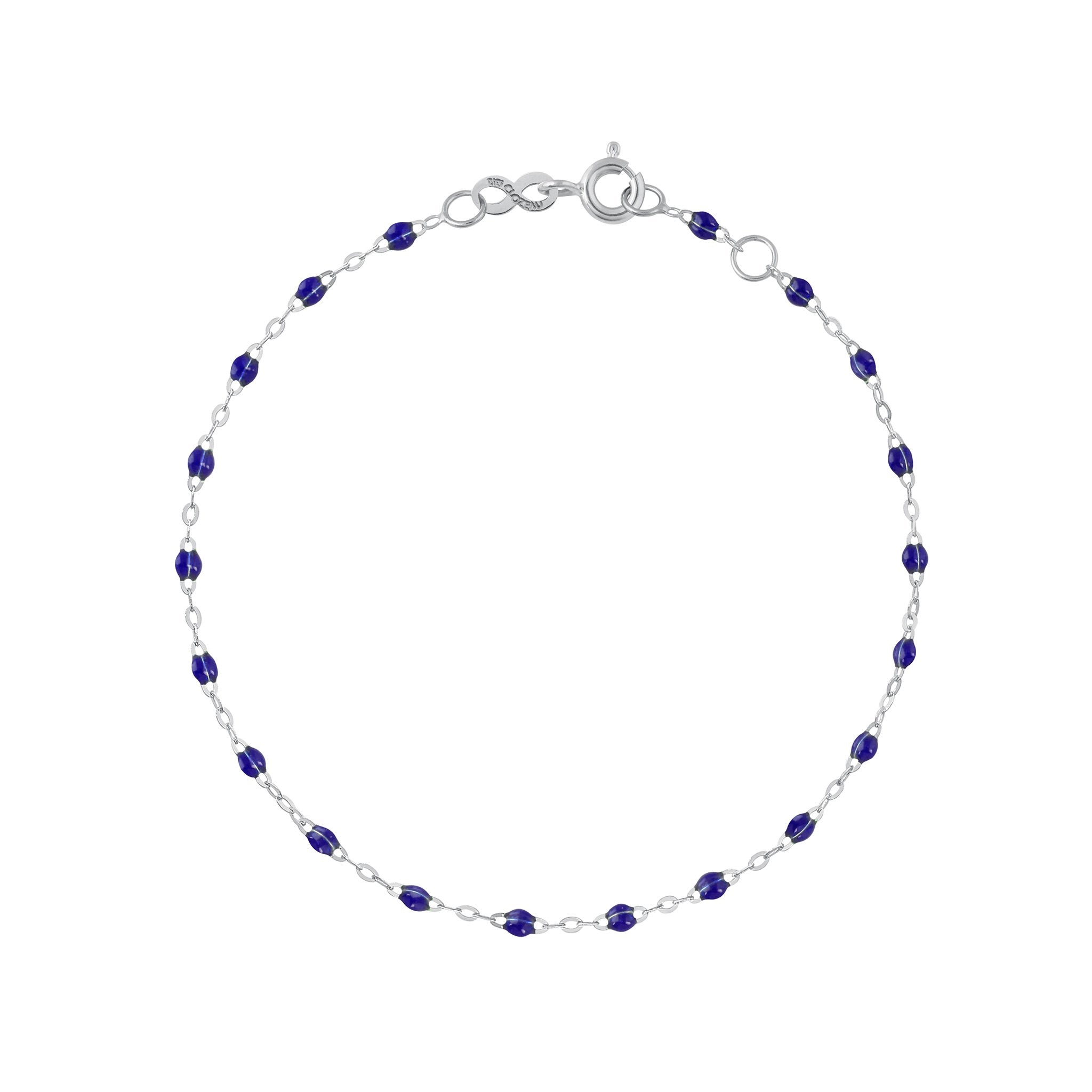 Bracelet prusse Classique Gigi, or blanc, 17 cm