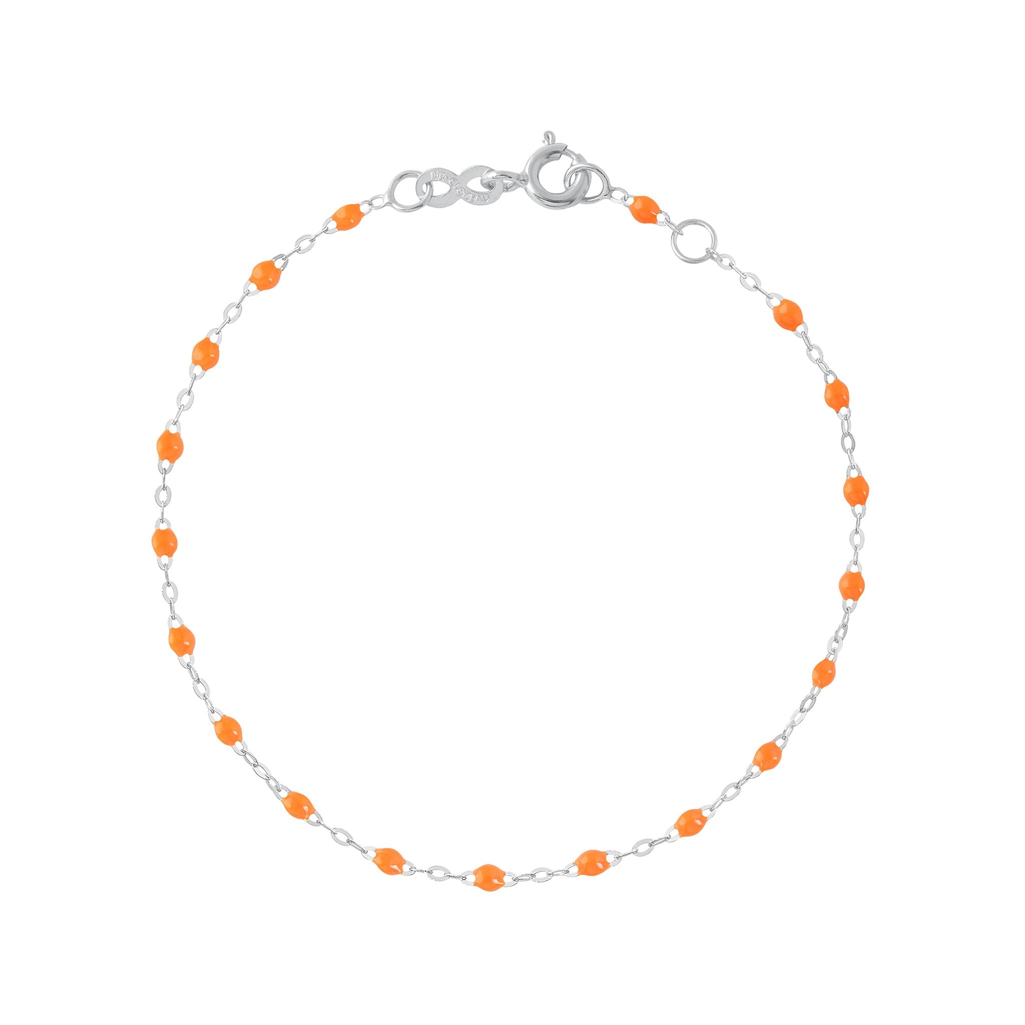 Bracelet orange fluo Classique Gigi, or blanc, 15 cm classique gigi Référence :  b3gi001g1315xx -1