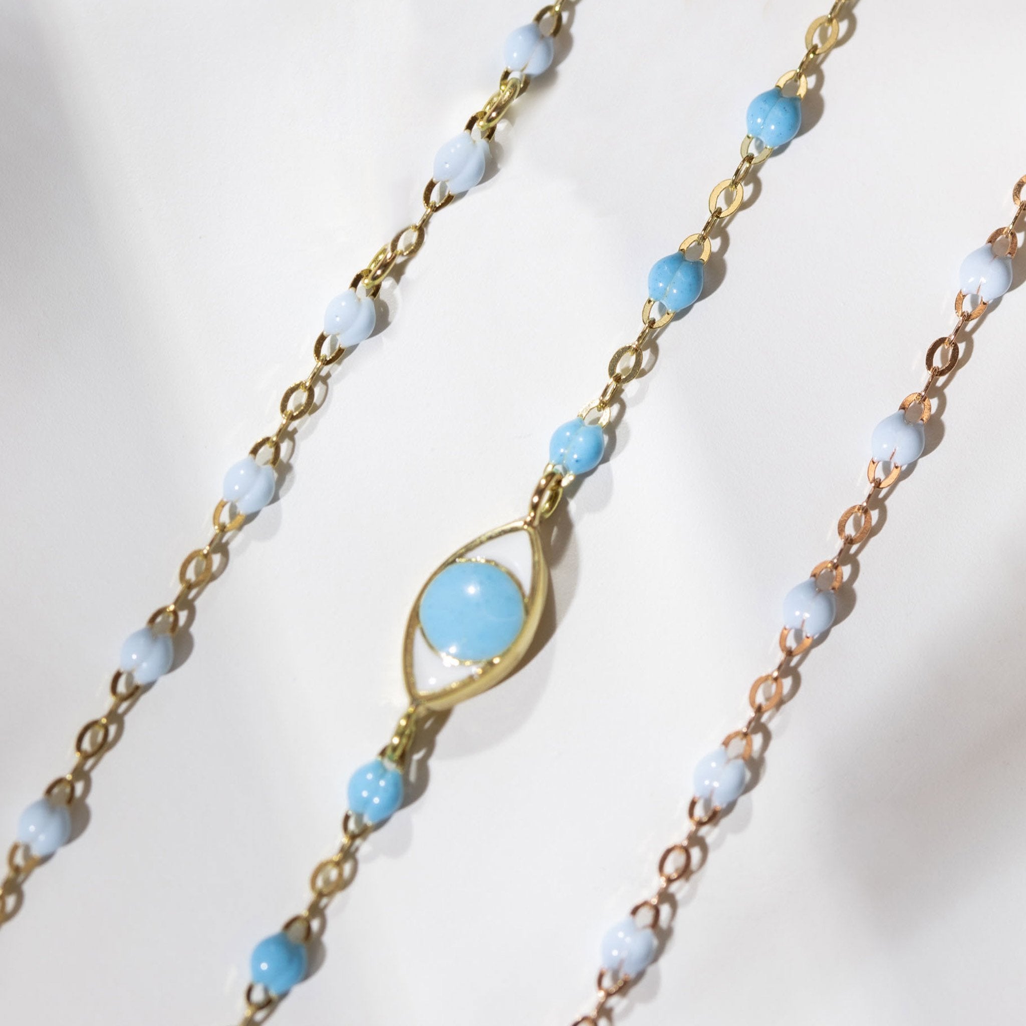 Bracelet bleu layette Classique Gigi, or blanc, 17 cm classique gigi Référence :  b3gi001g1517xx -2