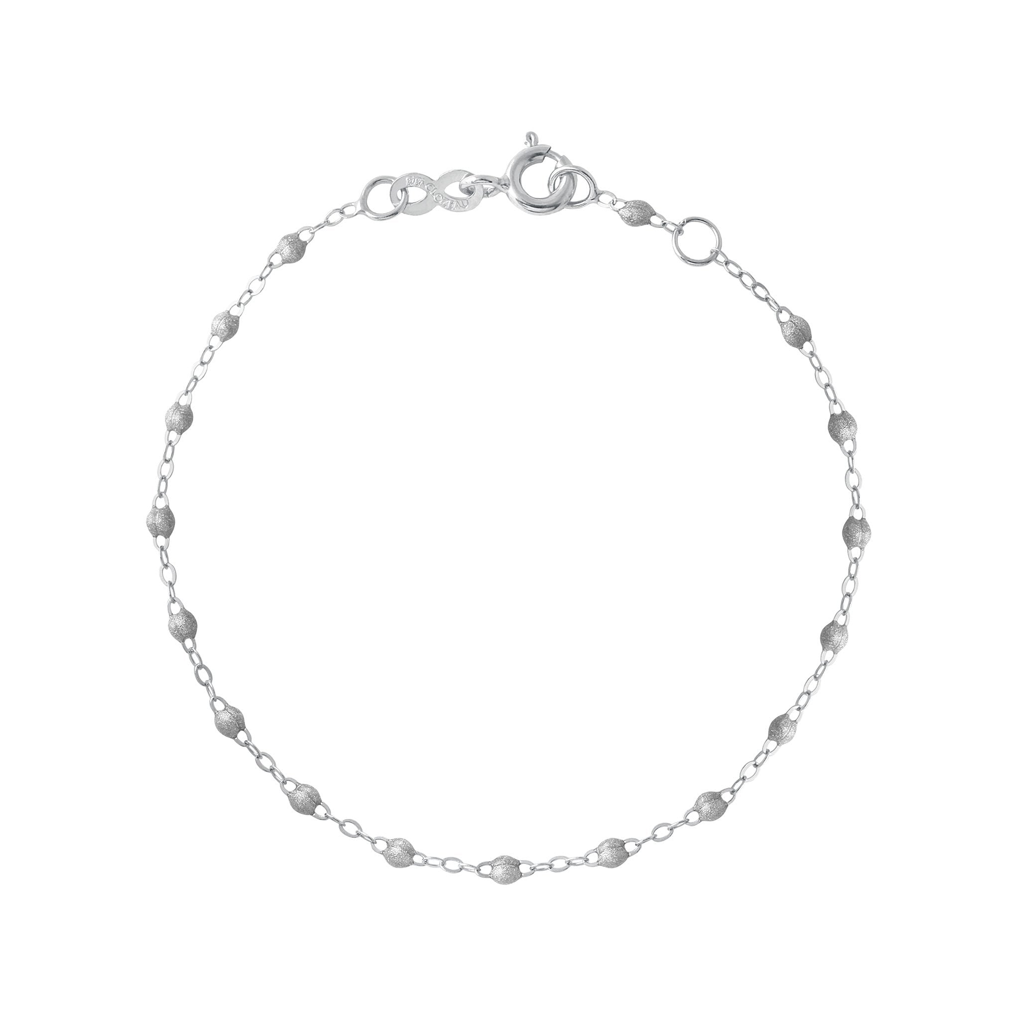 Bracelet argent Classique Gigi, or blanc, 17 cm