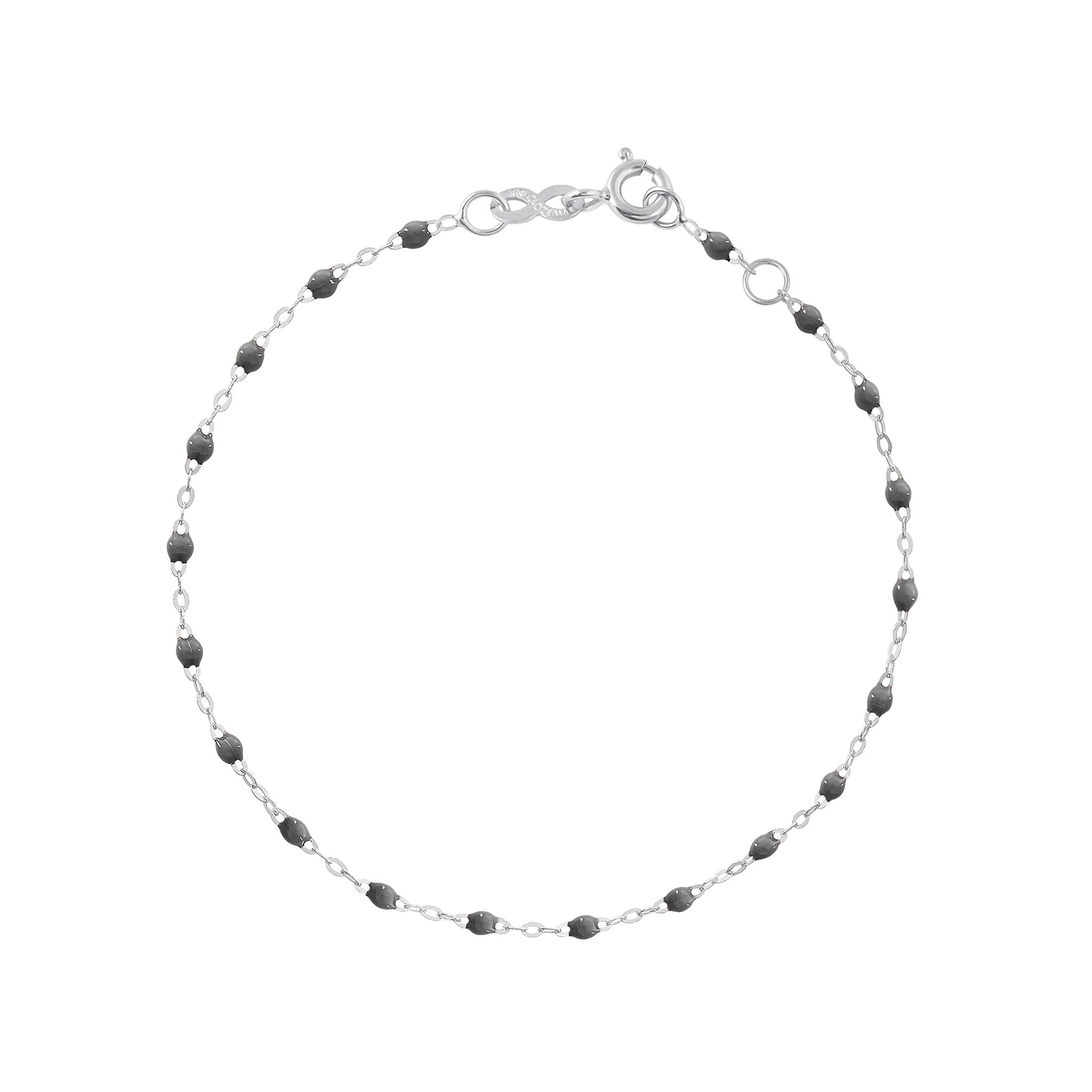 Bracelet gris foncé Classique Gigi, or blanc, 15 cm classique gigi Référence :  b3gi001g1915xx -1