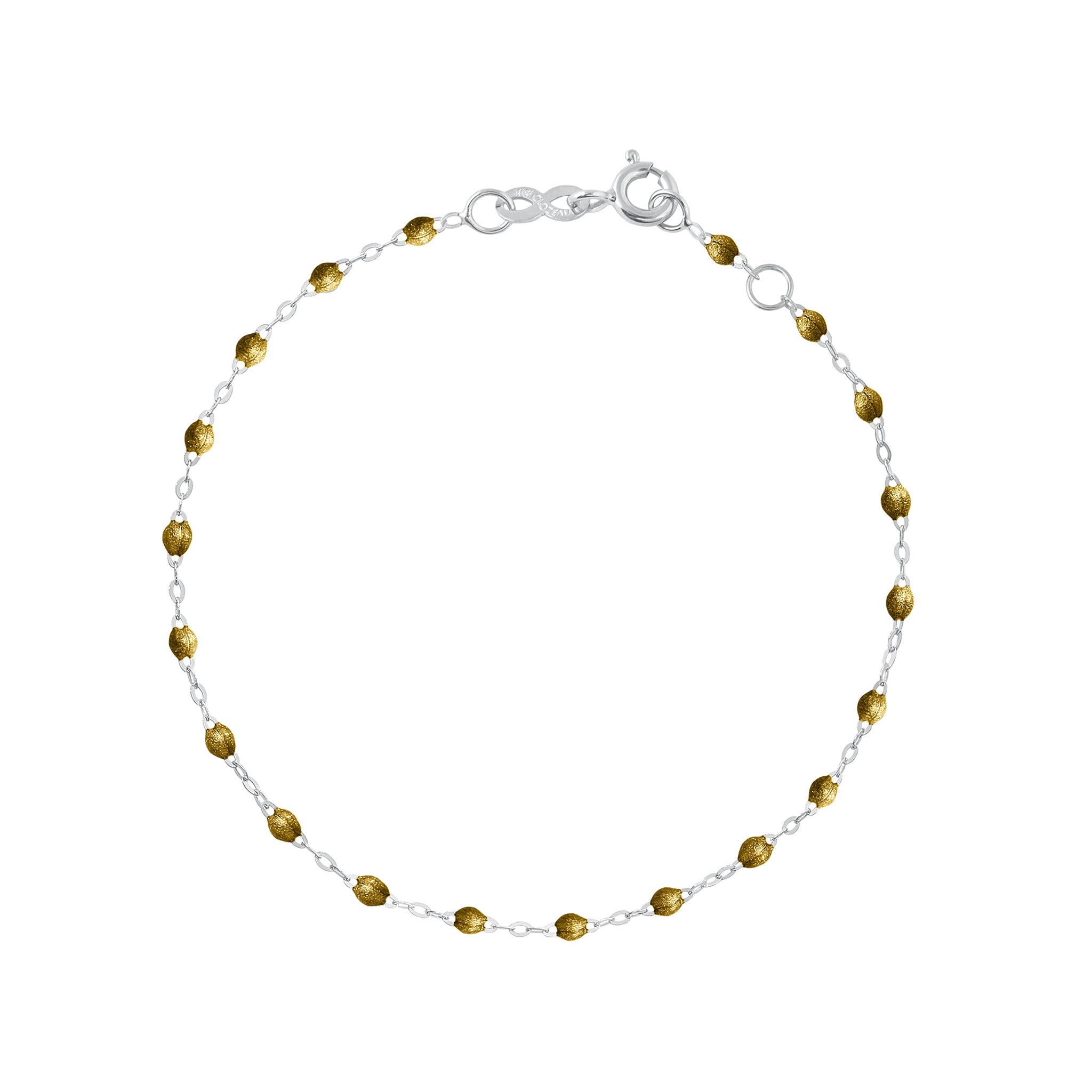 Bracelet doré Classique Gigi, or blanc, 17 cm