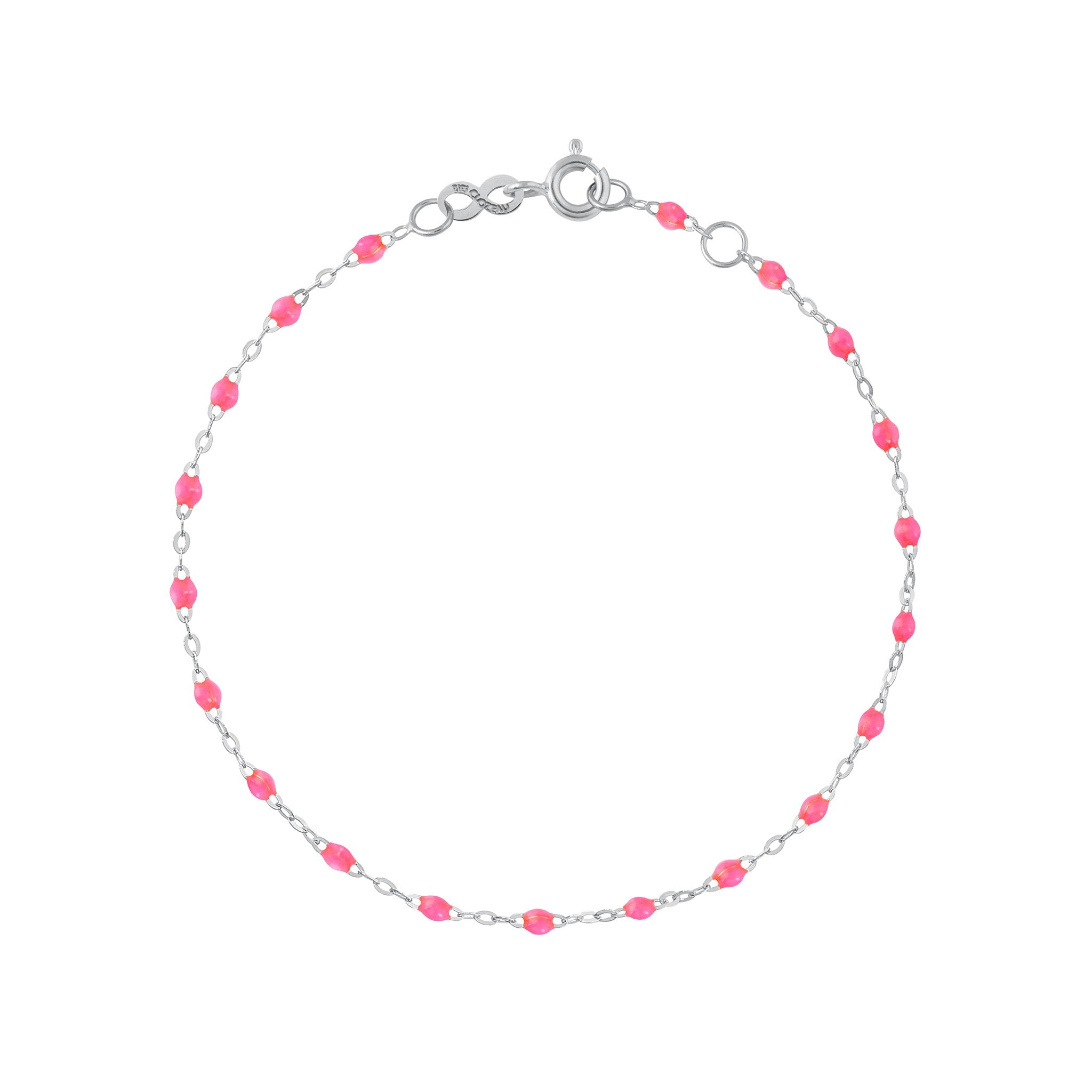 Bracelet rose fluo Classique Gigi, or blanc, 15 cm classique gigi Référence :  b3gi001g2915xx -1