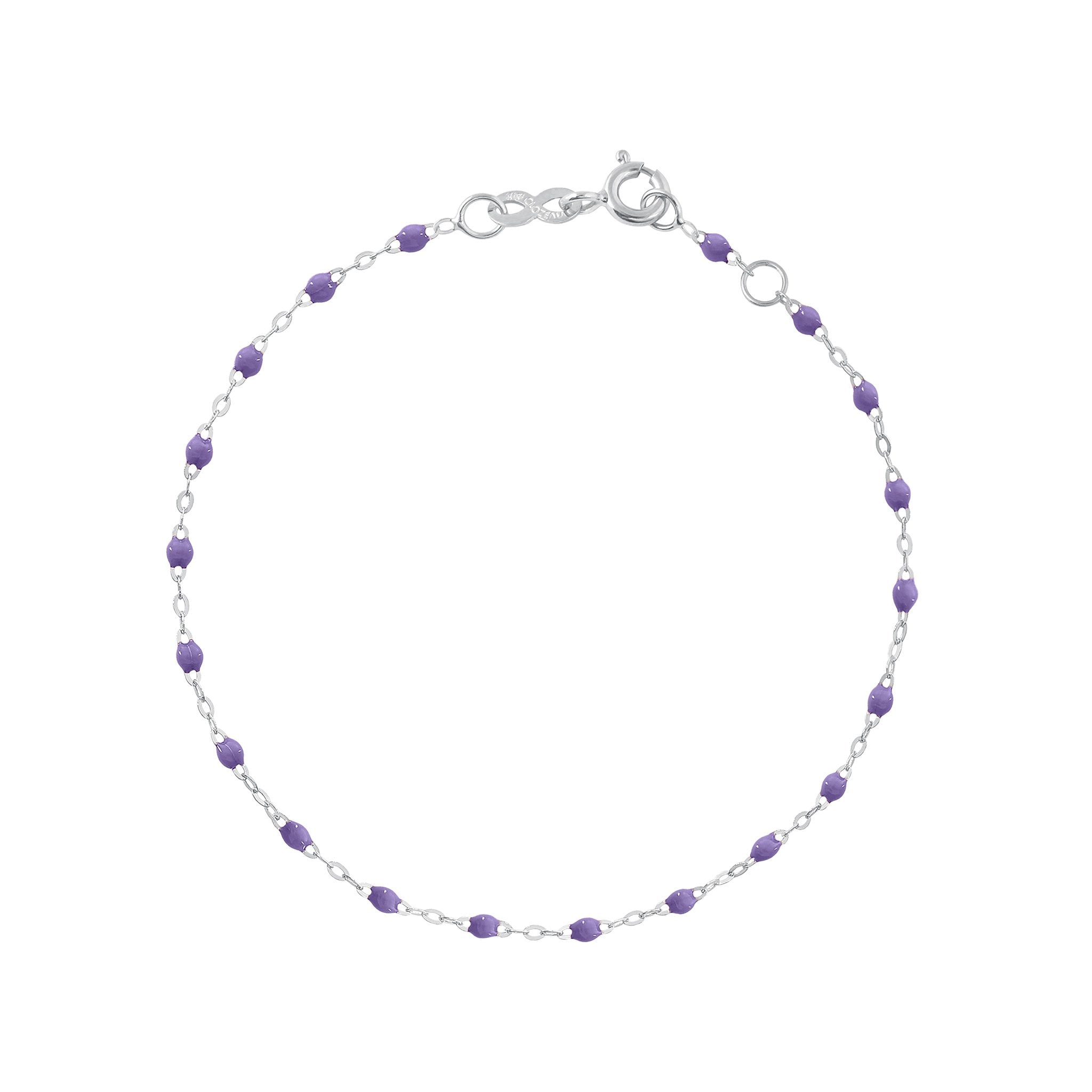 Bracelet mauve Classique Gigi, or blanc, 17 cm