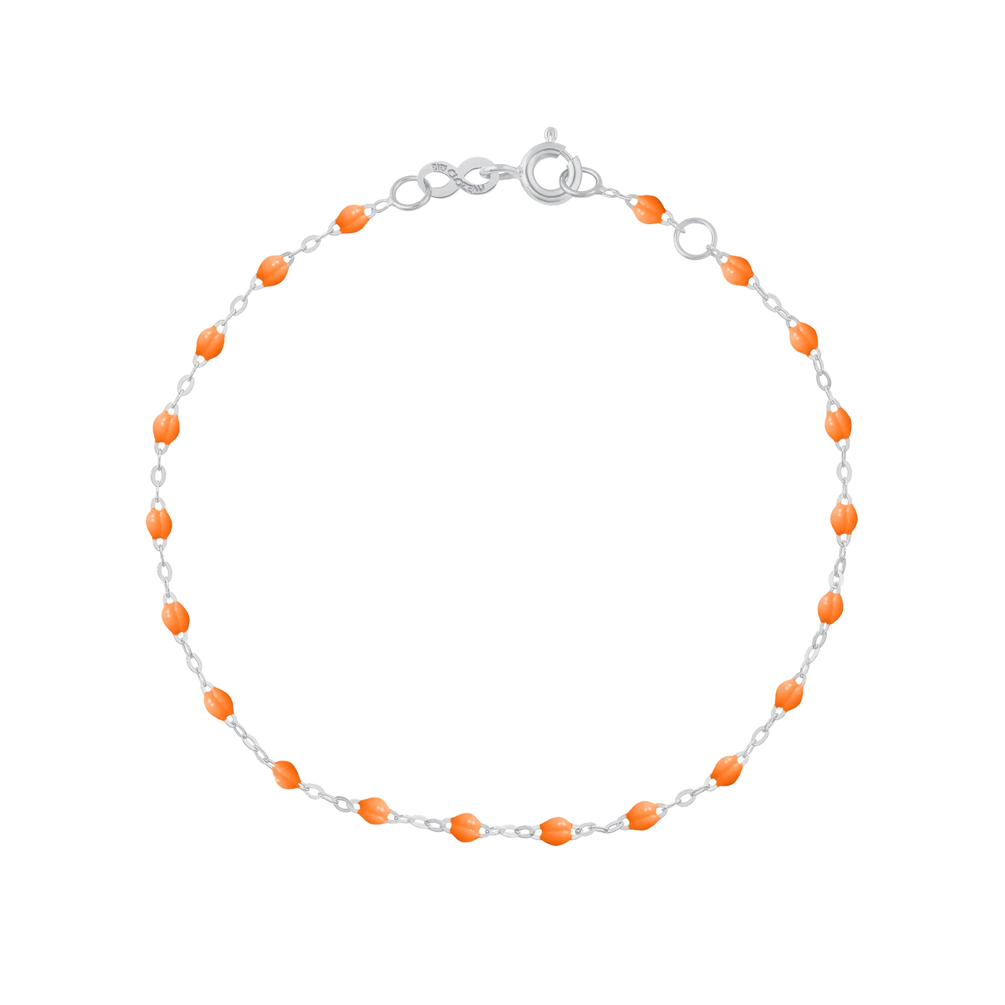 Bracelet mandarine Classique Gigi, or blanc, 17 cm