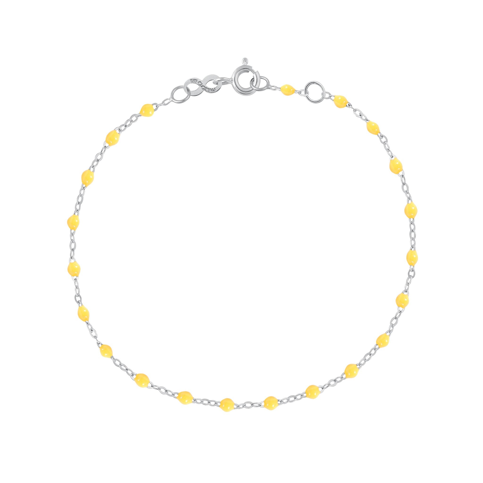 Bracelet citron Classique Gigi, or blanc, 17 cm