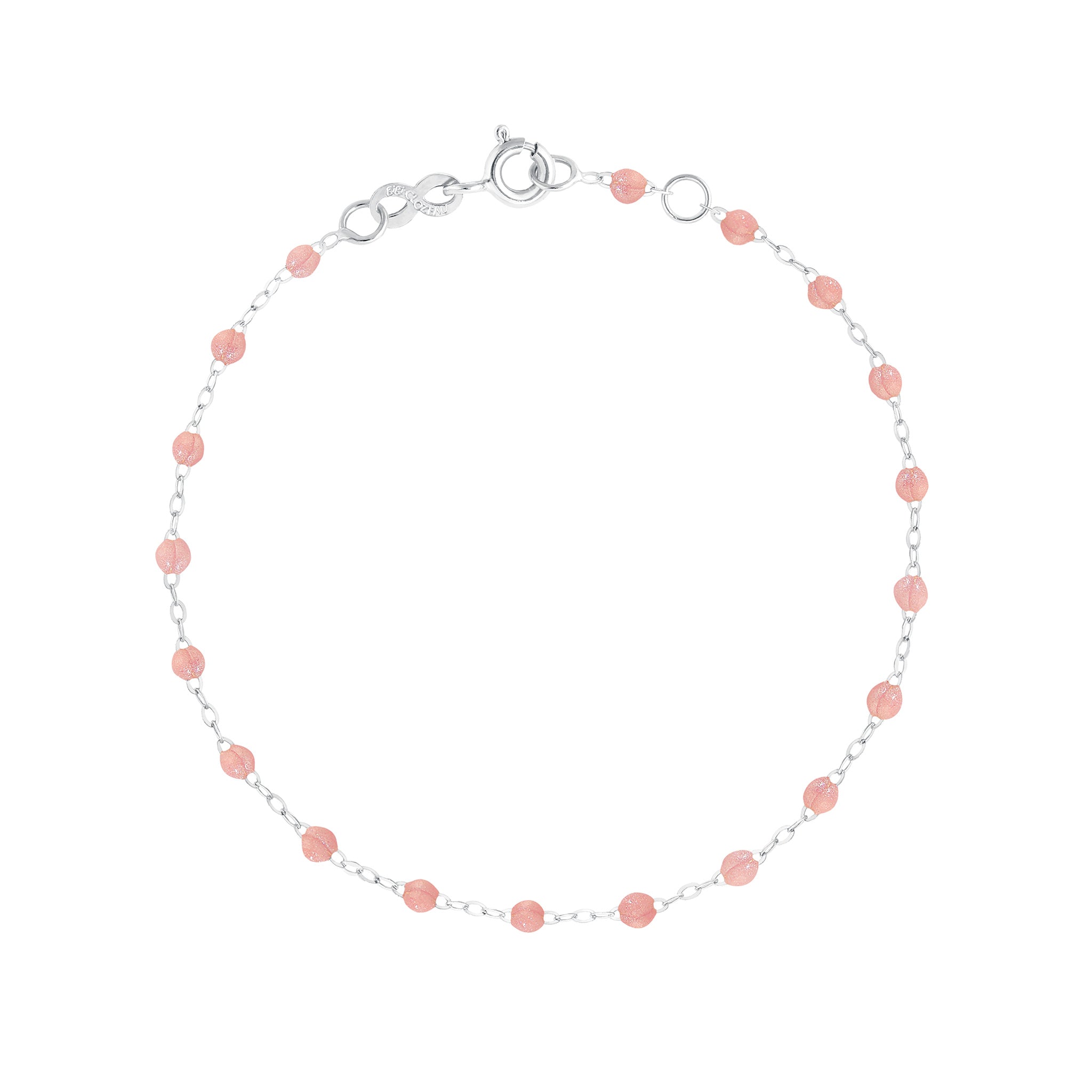 Bracelet blush Classique Gigi, or blanc, 17 cm