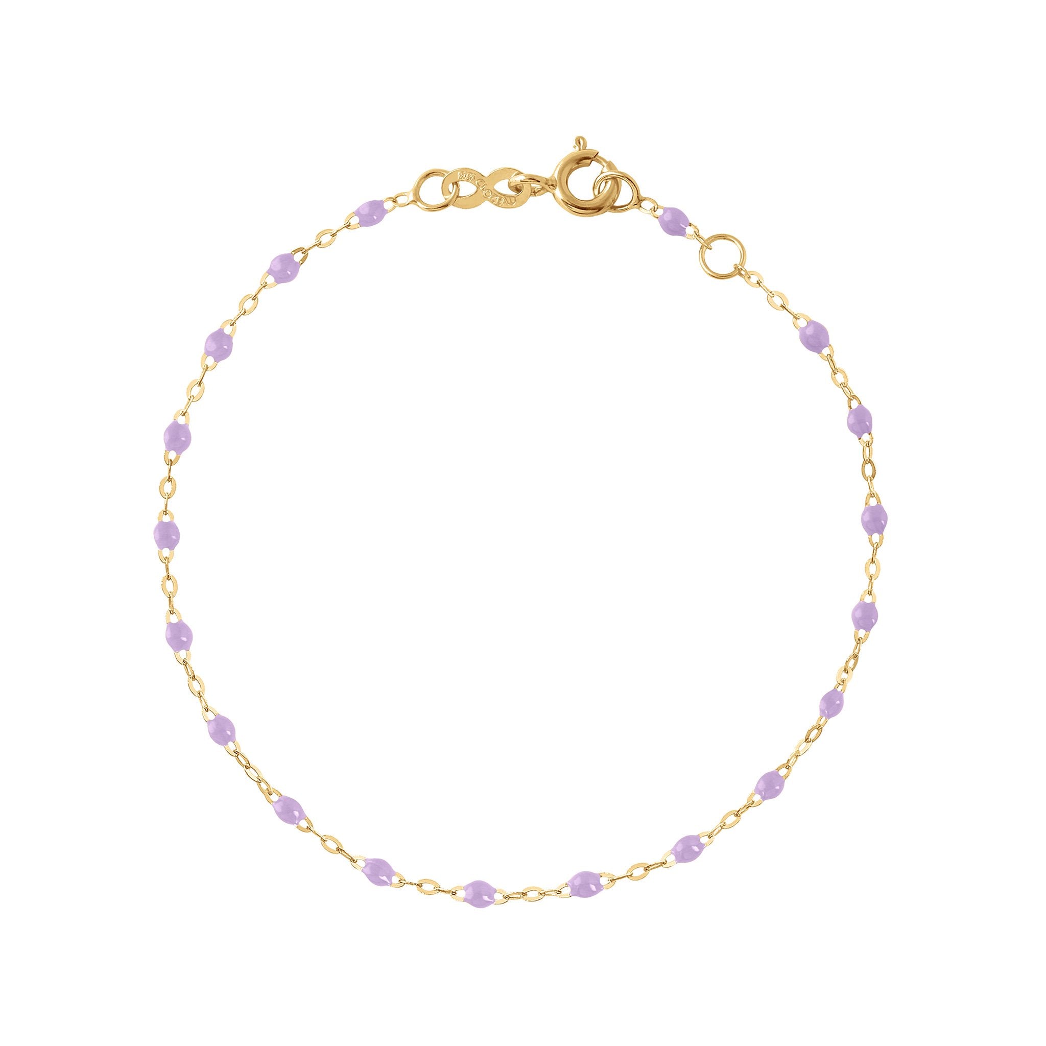 Bracelet parme Classique Gigi, or jaune, 17 cm