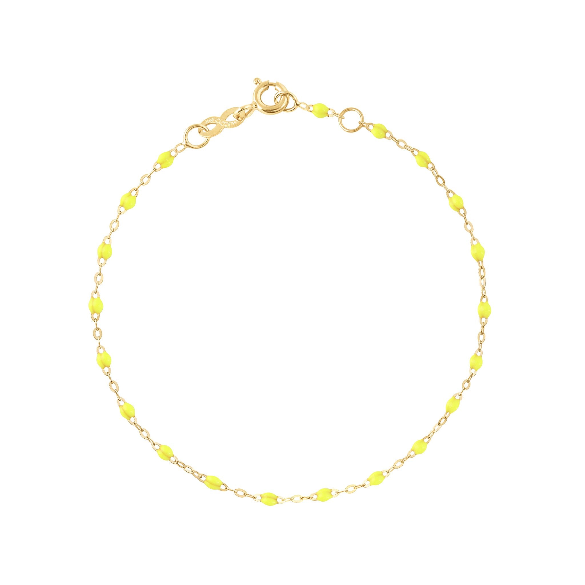 Bracelet jaune fluo Classique Gigi, or jaune, 17 cm
