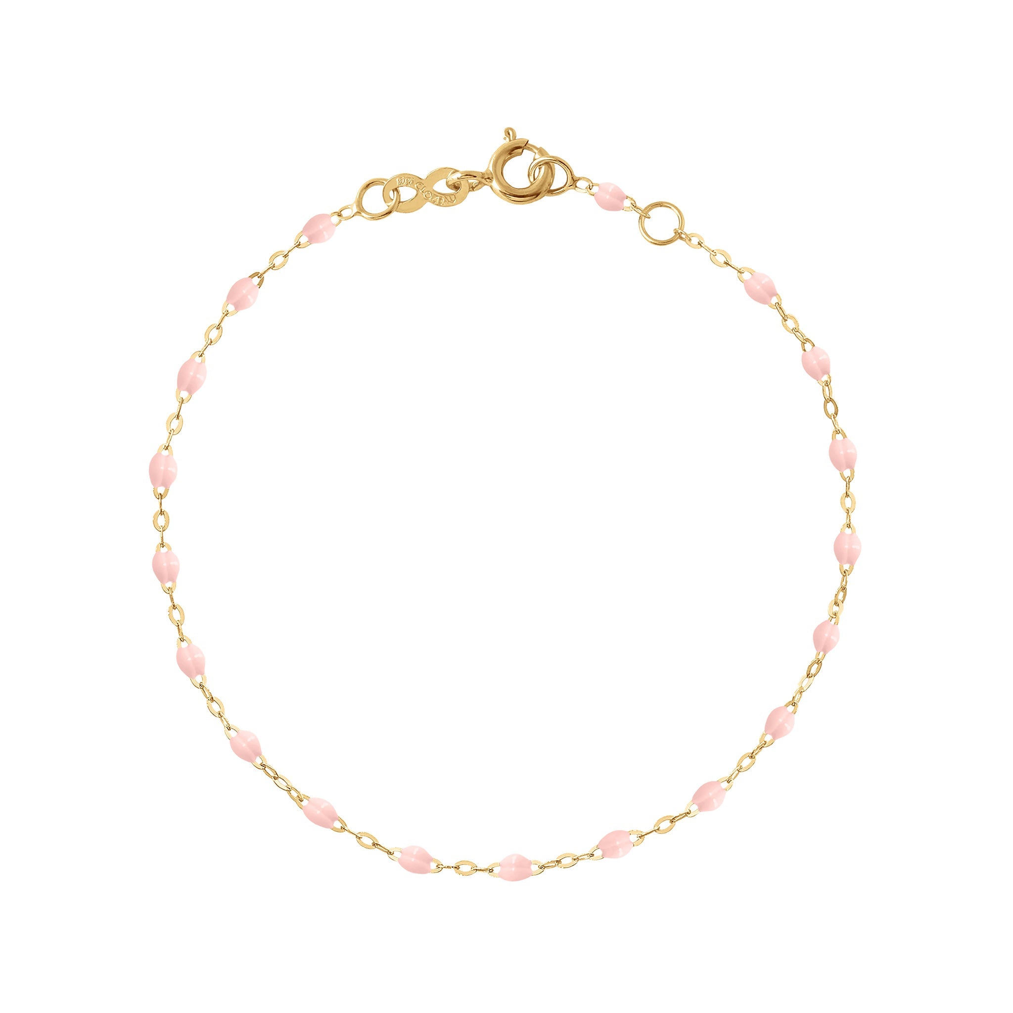 Bracelet bébé rose bébé Classique Gigi, or jaune, 13 cm