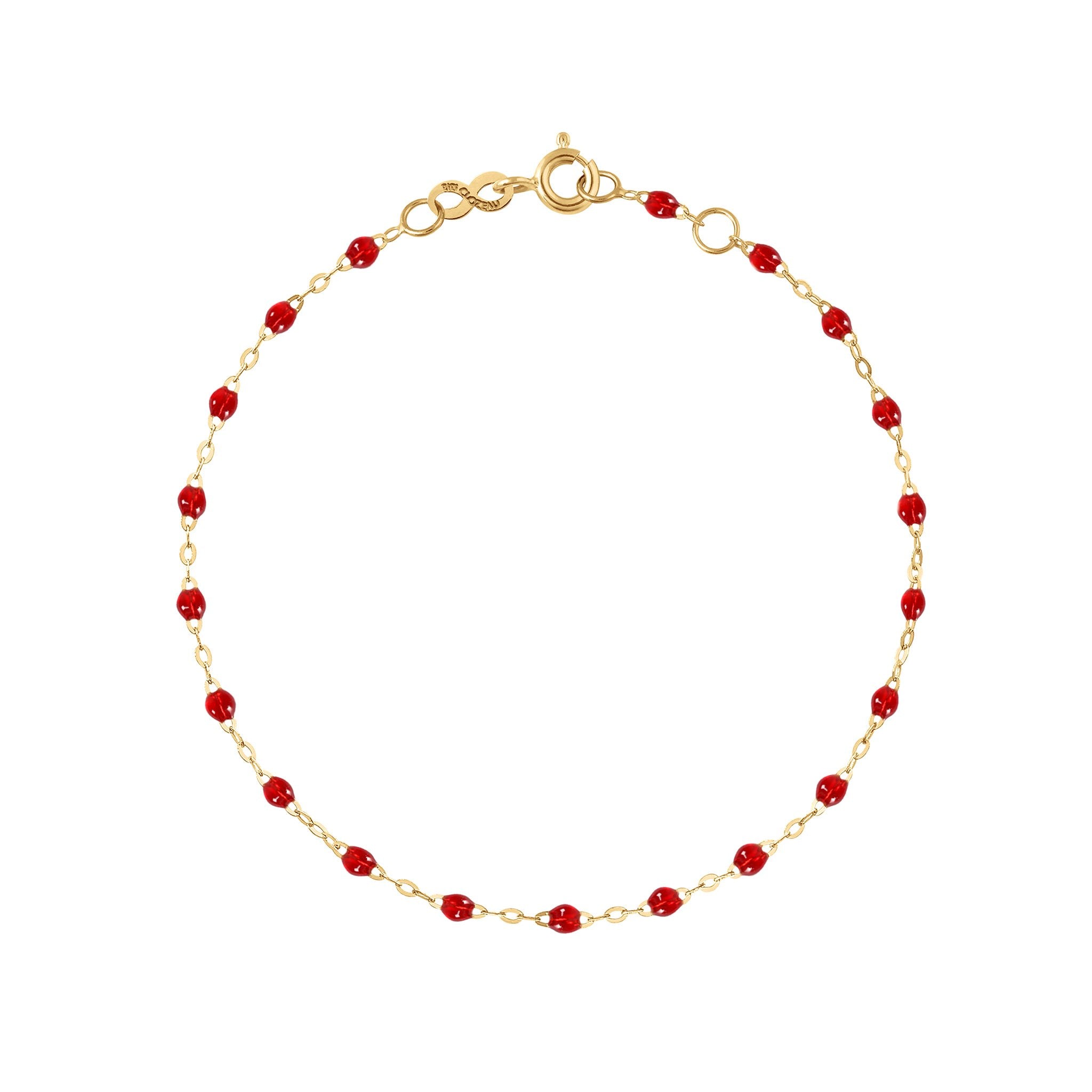 Bracelet rubis Classique Gigi, or jaune, 17 cm