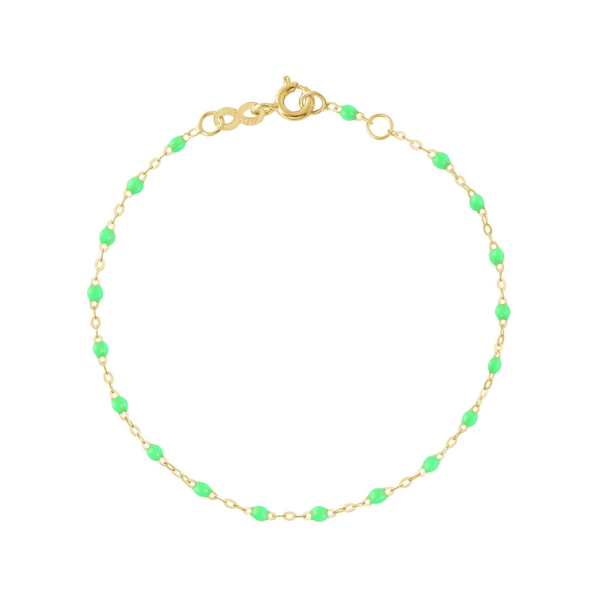 Bracelet vert fluo Classique Gigi, or jaune, 15 cm classique gigi Référence :  b3gi001j3615xx -1
