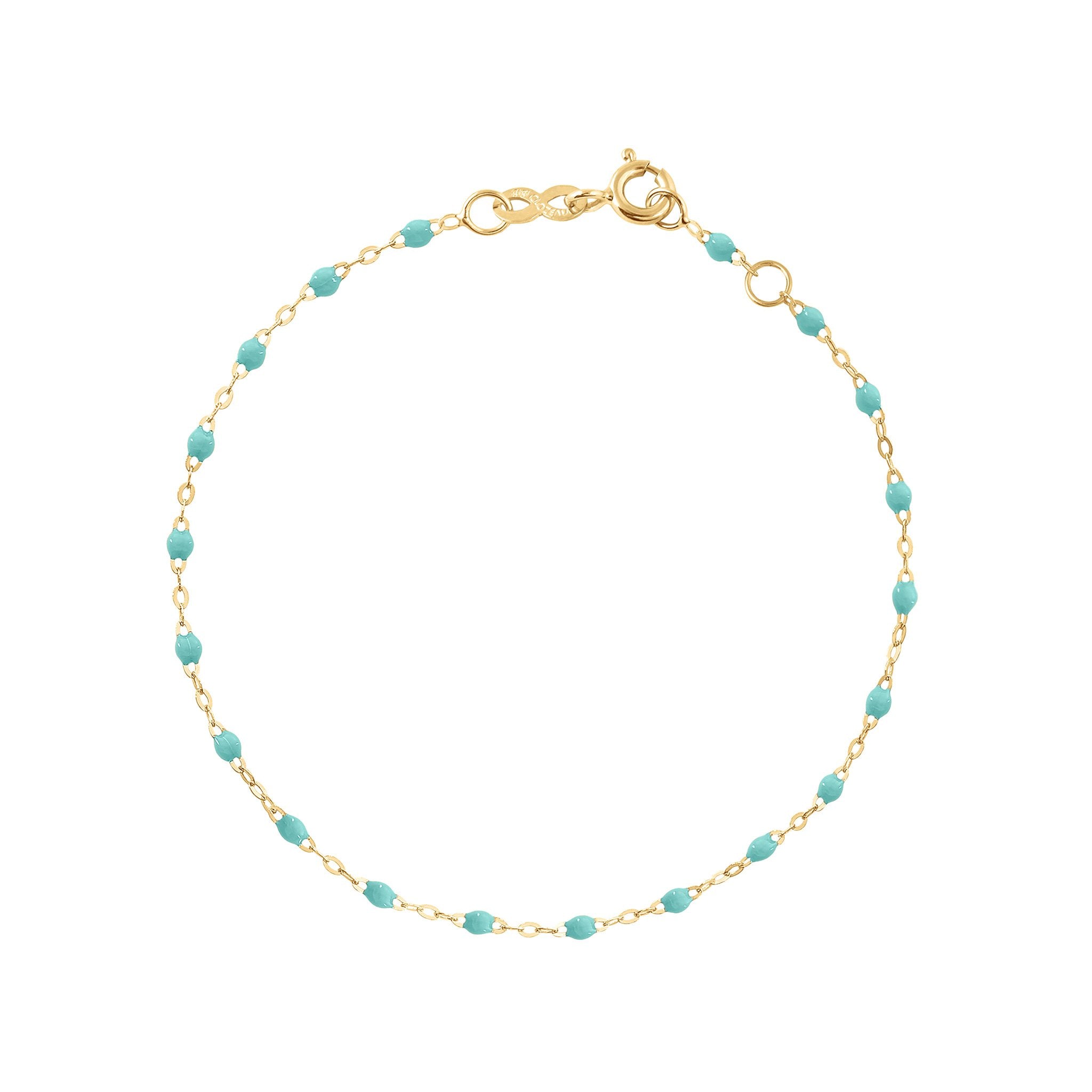 Bracelet vert d'eau Classique Gigi, or jaune, 17 cm classique gigi Référence :  b3gi001j3917xx -1