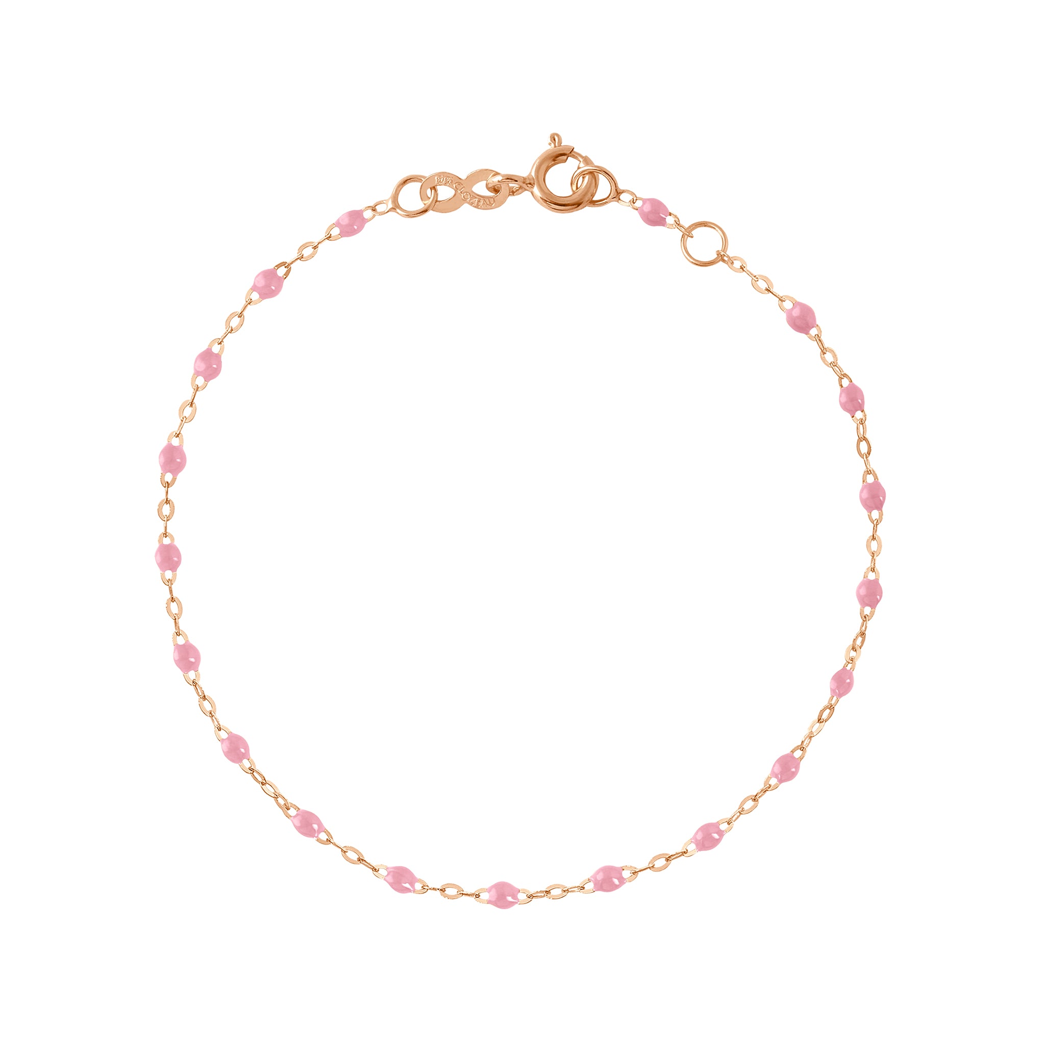 Bracelet fuchsia Classique Gigi, or rose, 17 cm