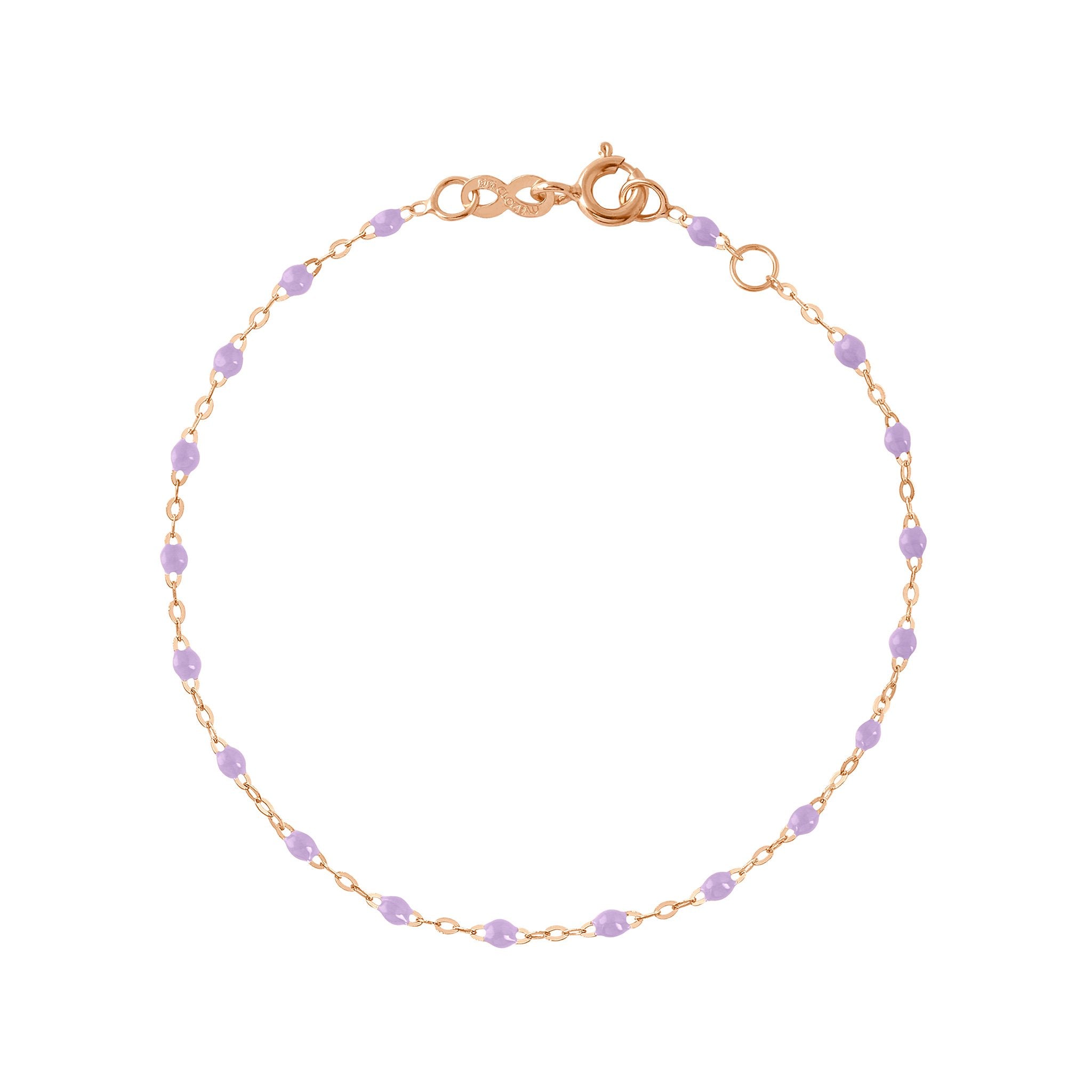 Bracelet parme Classique Gigi, or rose, 17 cm