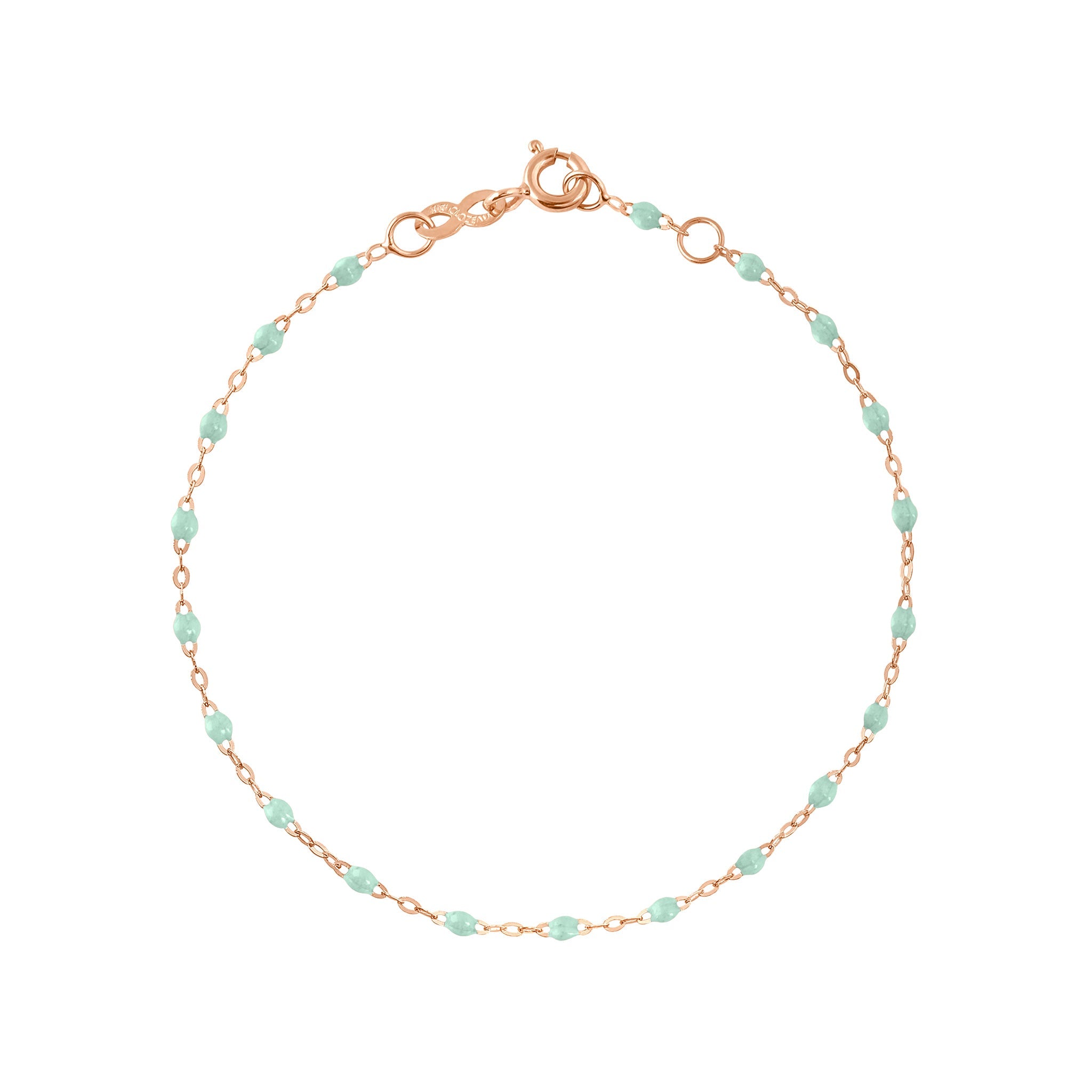 Bracelet bébé jade Classique Gigi, or rose, 13 cm