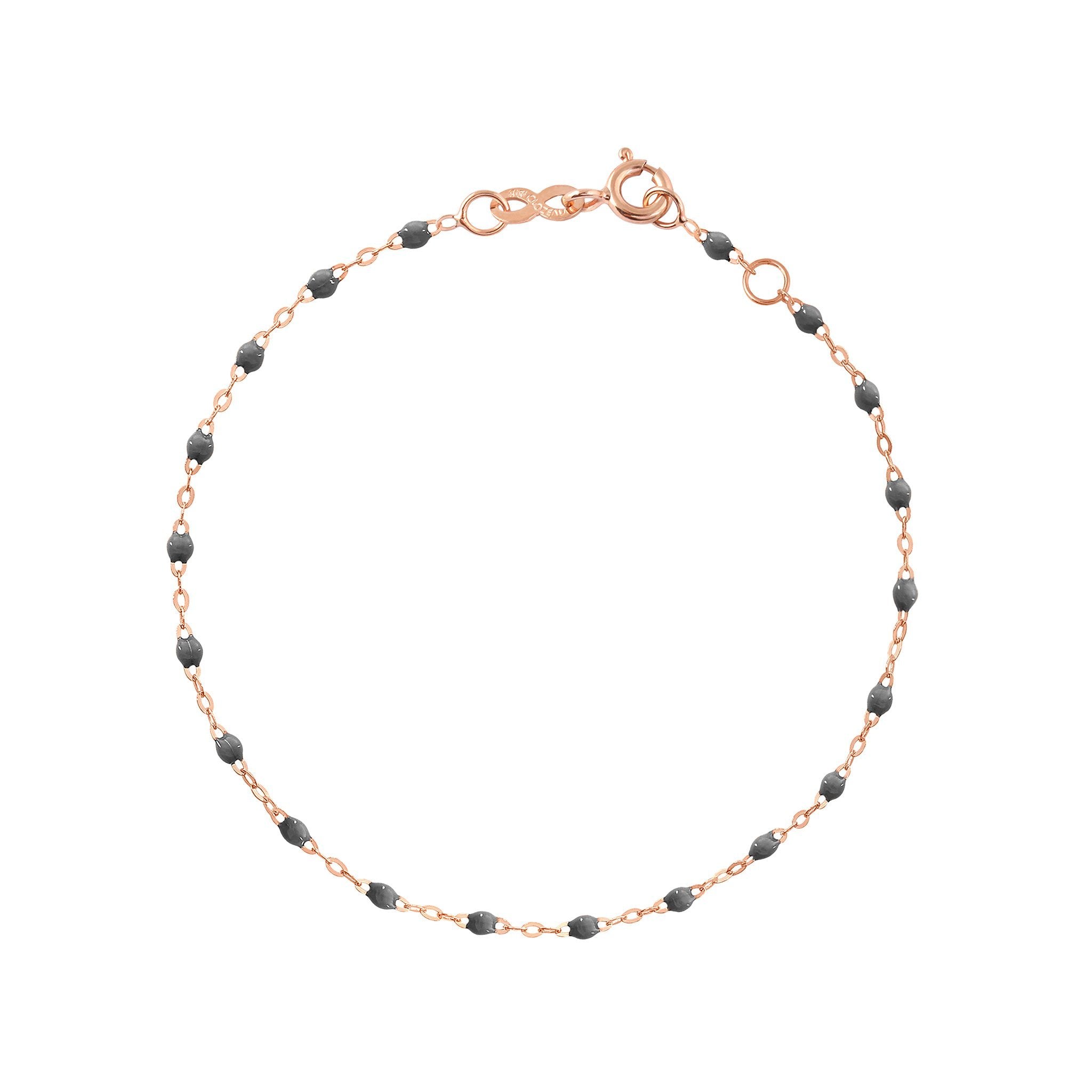 Bracelet gris foncé Classique Gigi, or rose, 15 cm classique gigi Référence :  b3gi001r1915xx -1