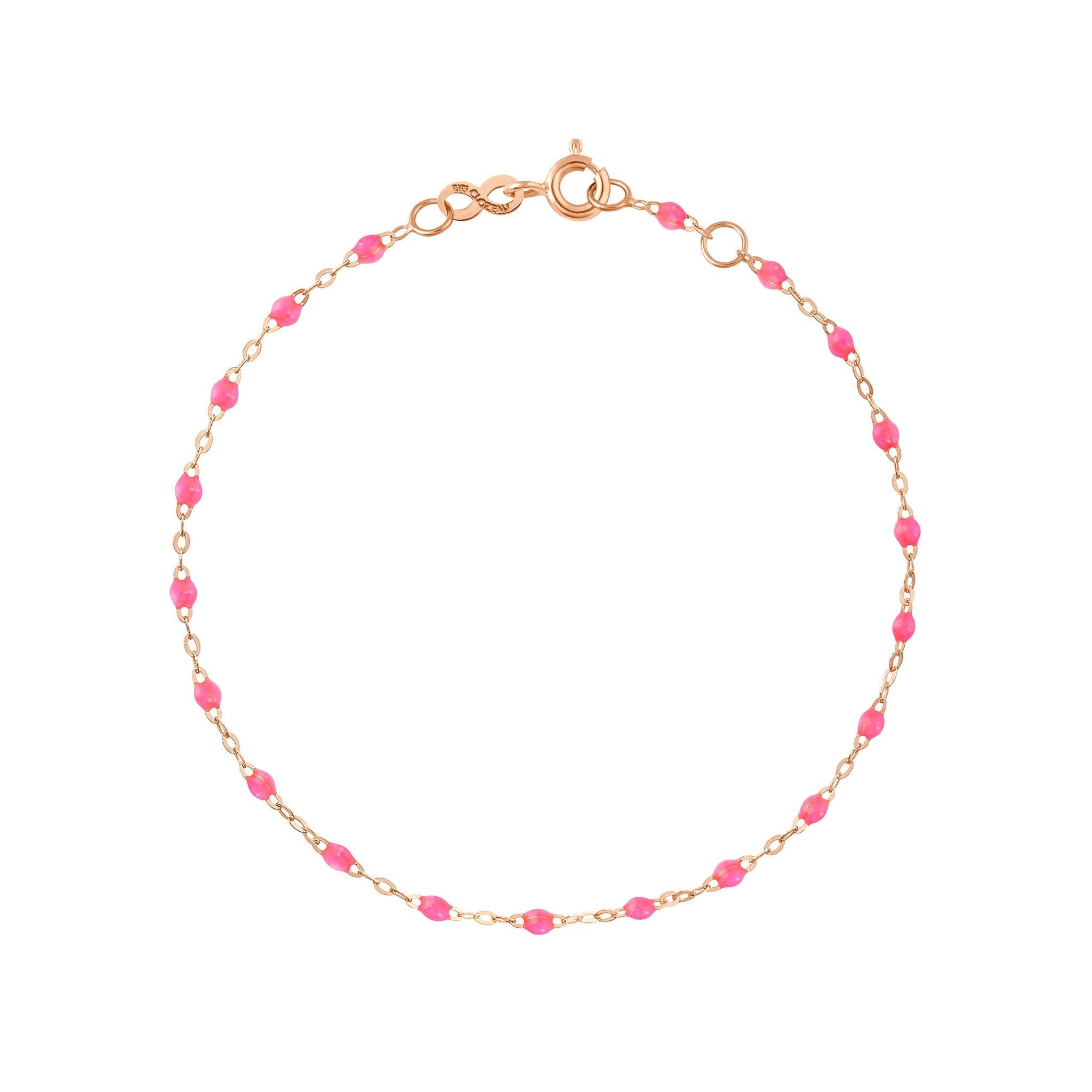 Bracelet bébé rose fluo Classique Gigi, or rose, 13 cm classique gigi Référence :  b3gi001r2913xx -1