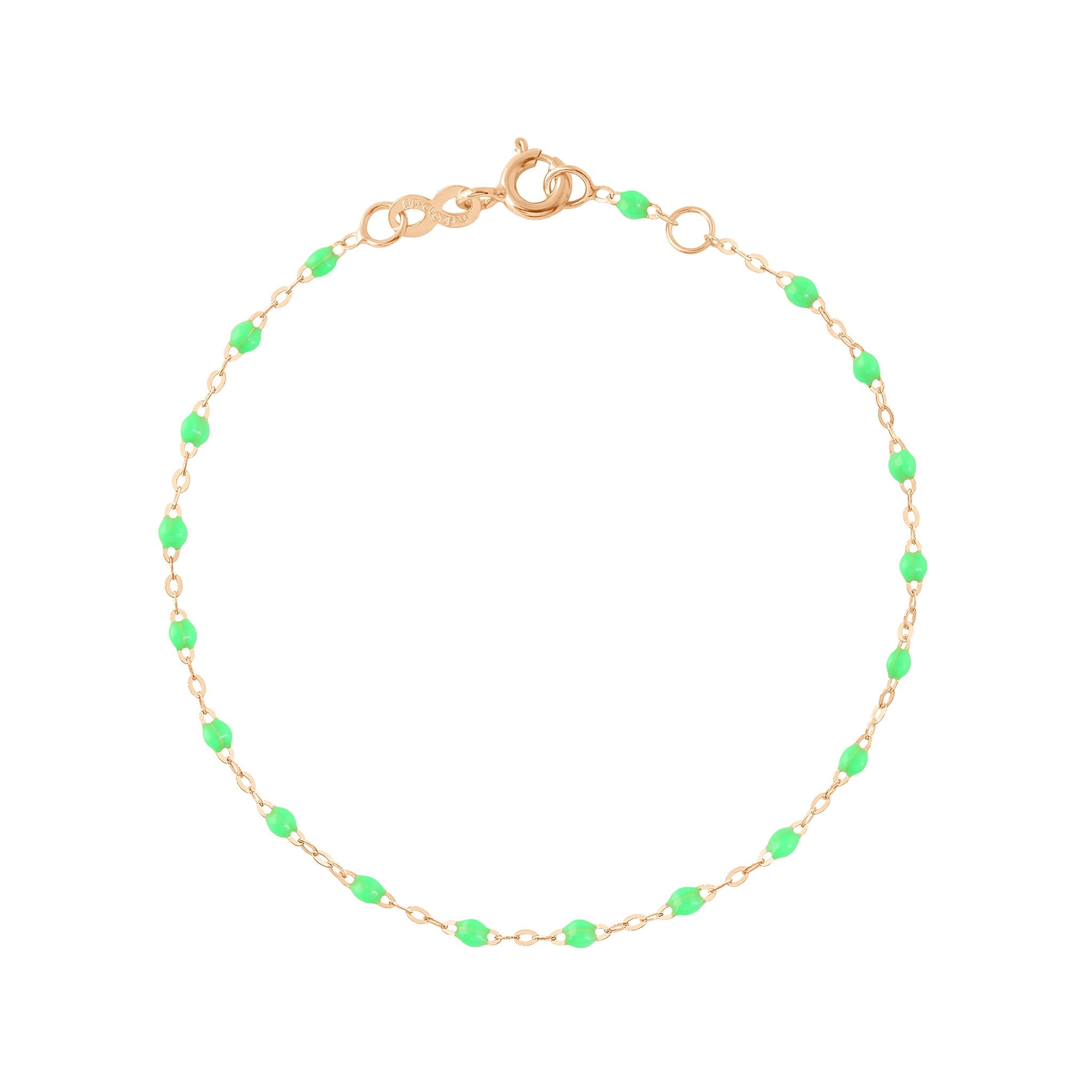 Bracelet vert fluo Classique Gigi, or rose, 18 cm classique gigi Référence :  b3gi001r3618xx -1