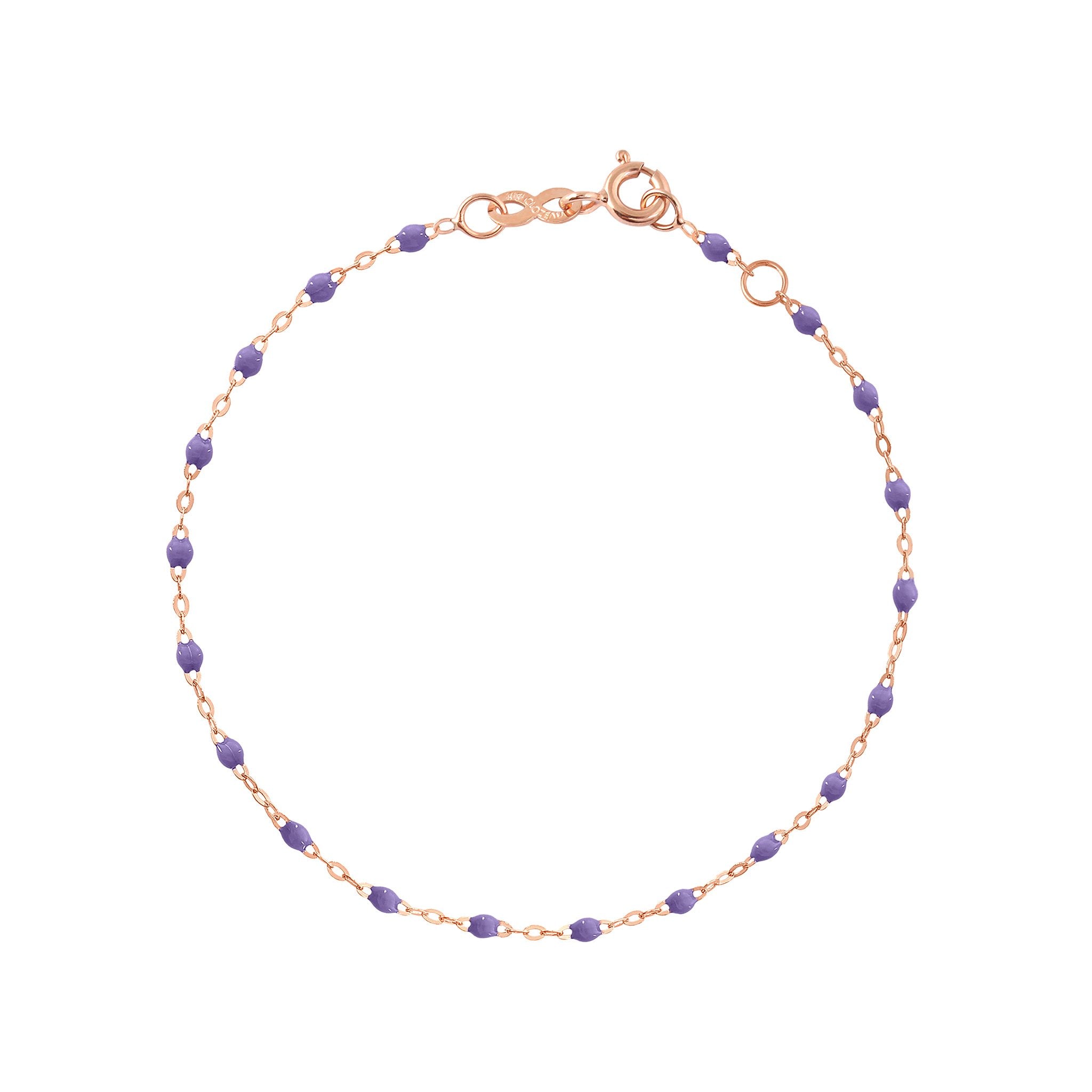 Bracelet mauve Classique Gigi, or rose, 17 cm