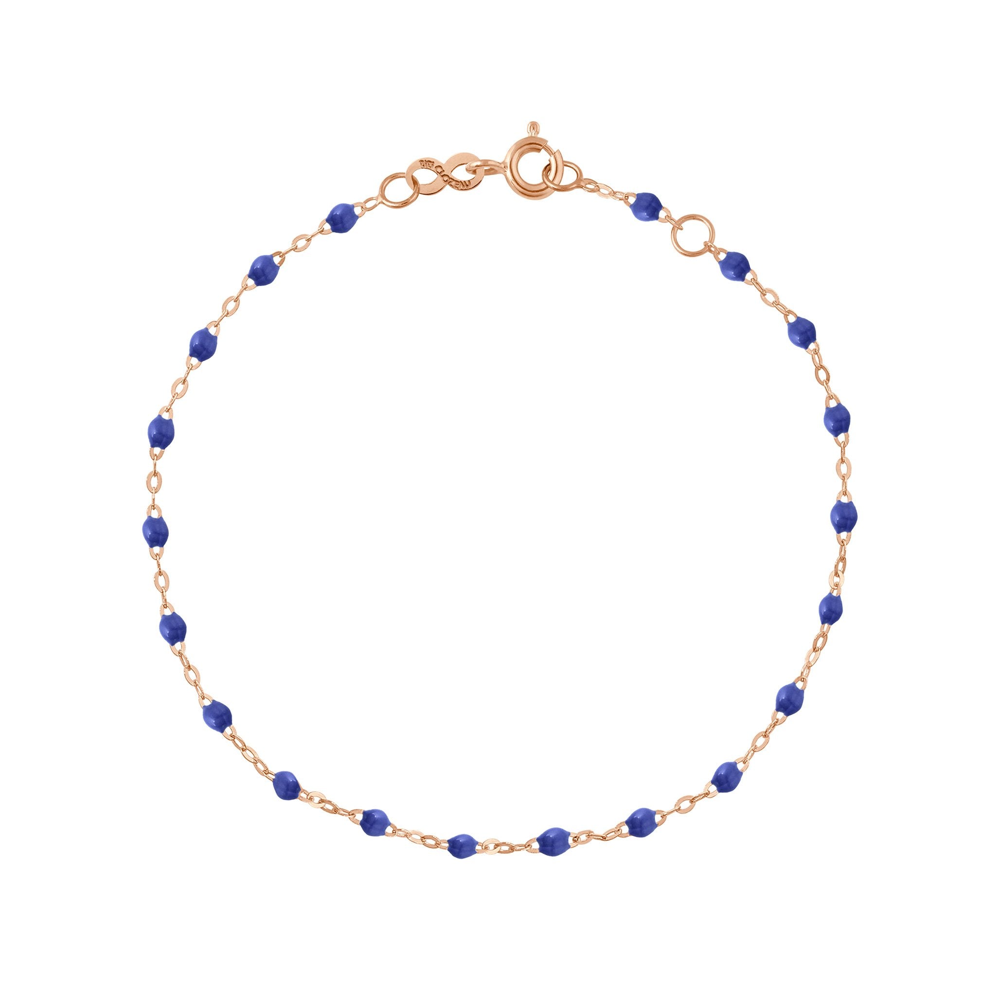 Bracelet bleuet Classique Gigi, or rose, 17 cm
